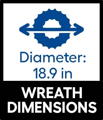 Glitzhome 1115004250 Artificial-Christmas-Wreaths - View #2