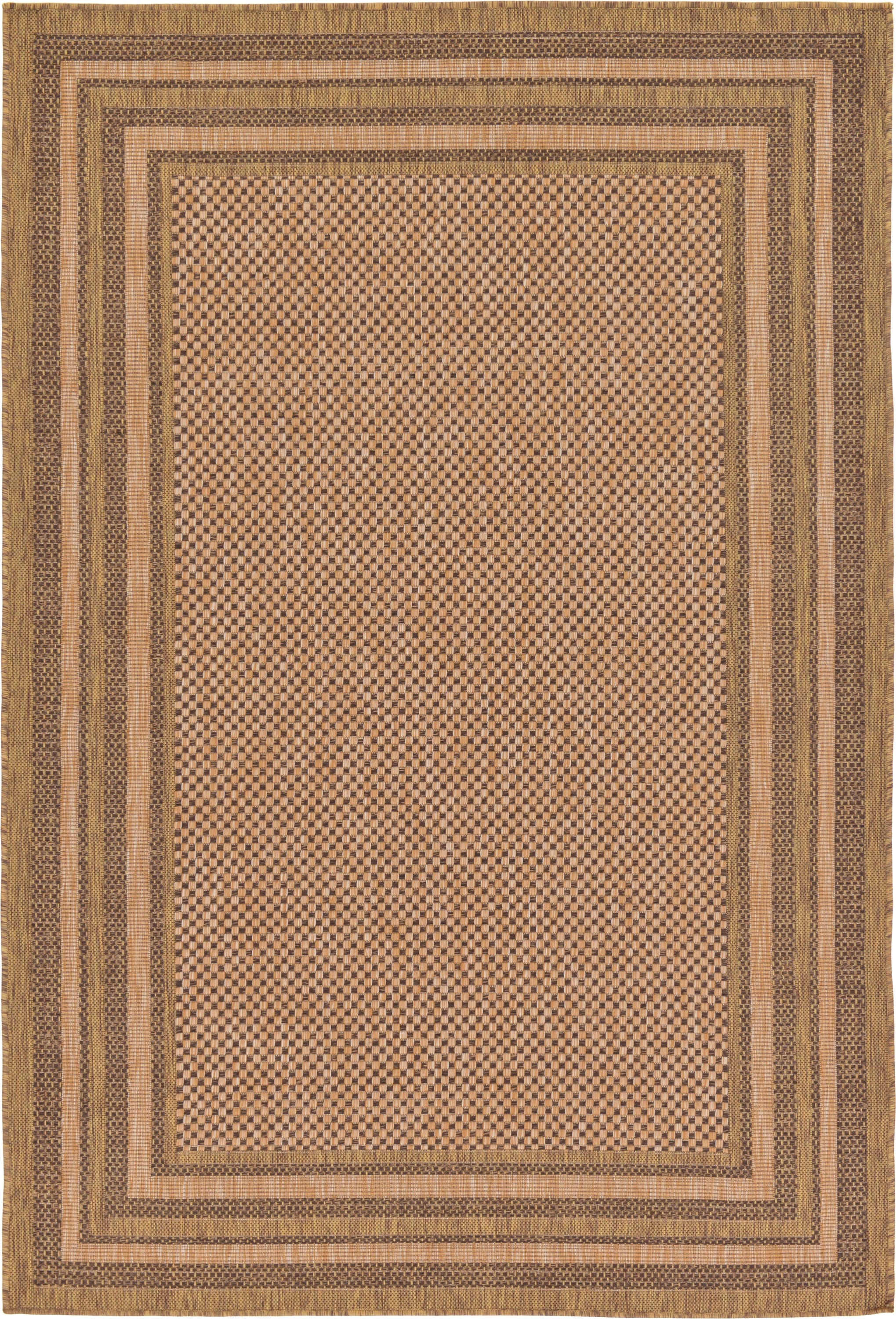 Dean 4' x 6' Indoor/Outdoor Brown Carpet Door Mat/Rug