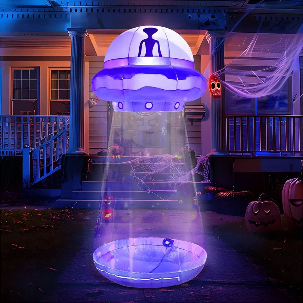 Joyfy  9 FT Tall Giant Halloween Blow Ups UFO Alien Decorations