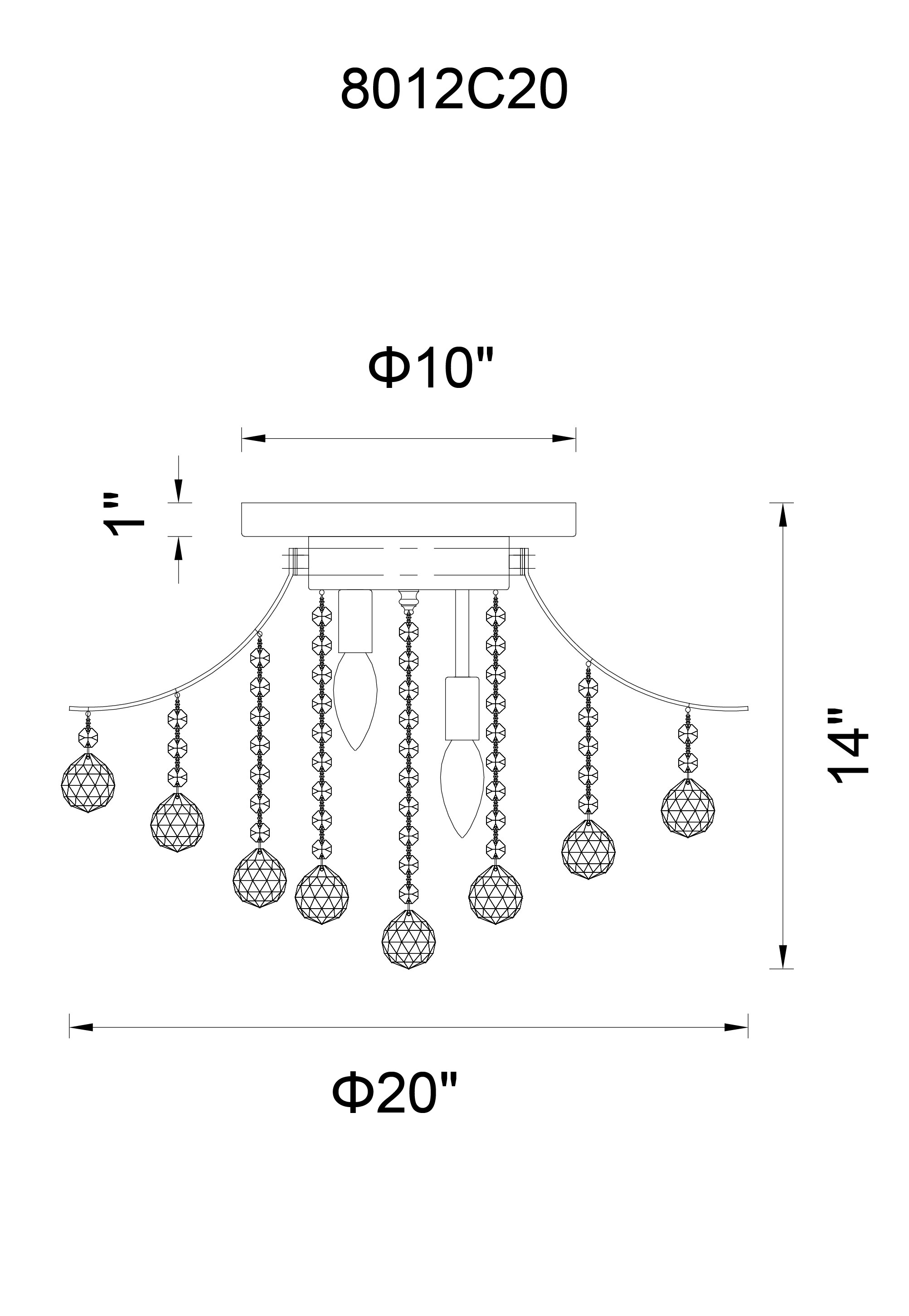 CWI Lighting 8012C20G flushmounts - View #2