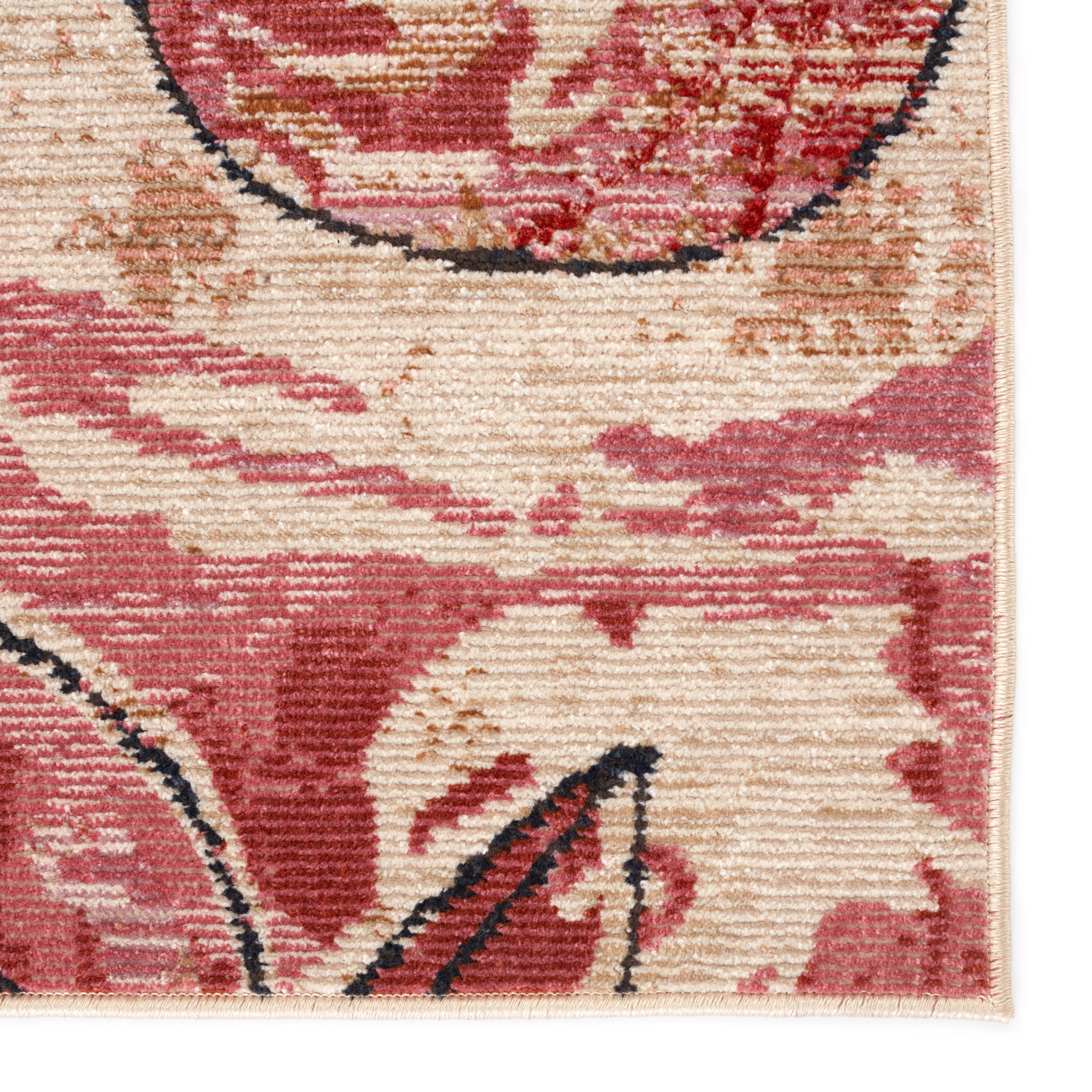Hermione Red Floral 8' x 10' Synthetic Area Rug
