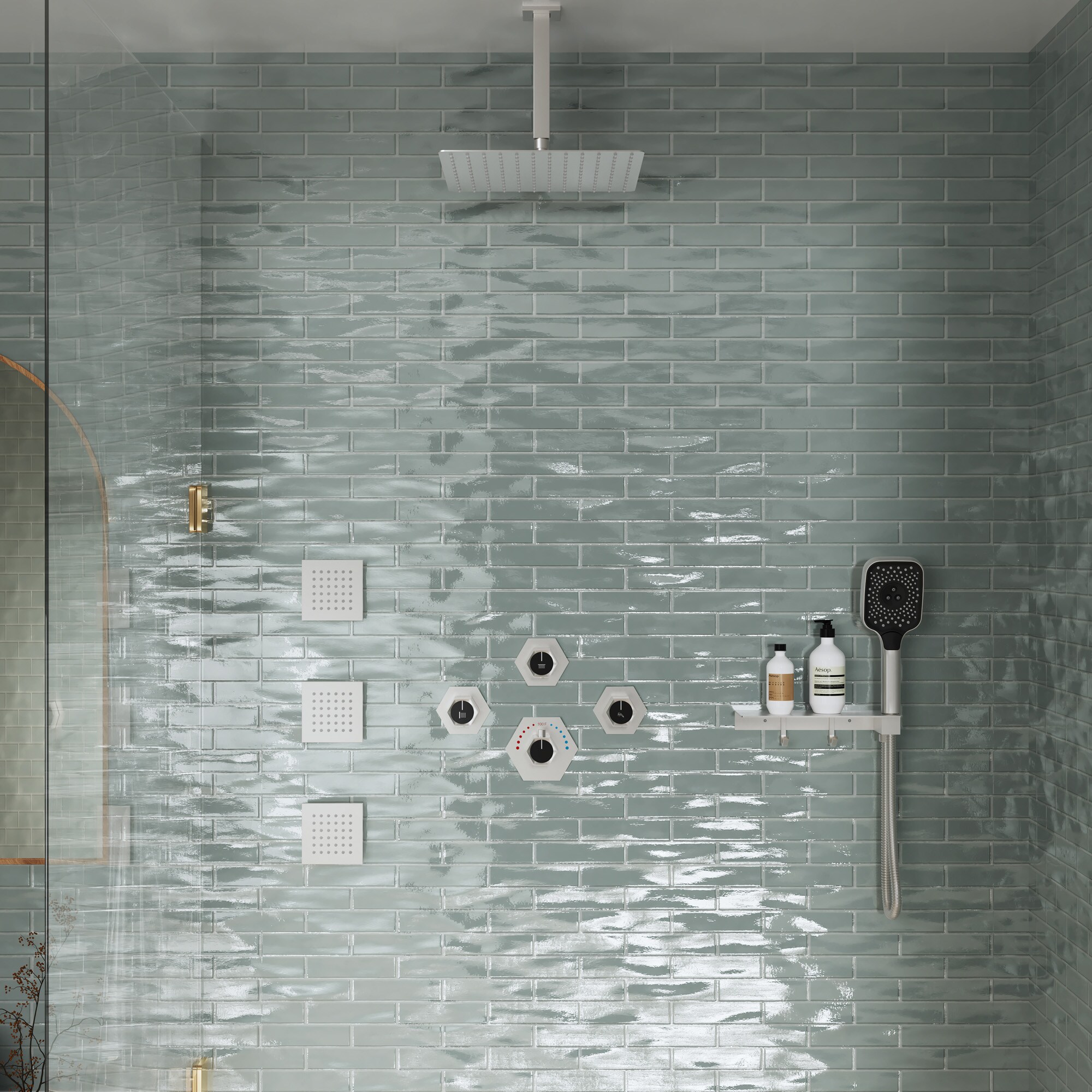 CASAINC MCS181-10BG Showerhead-Bar-Panels - View #2