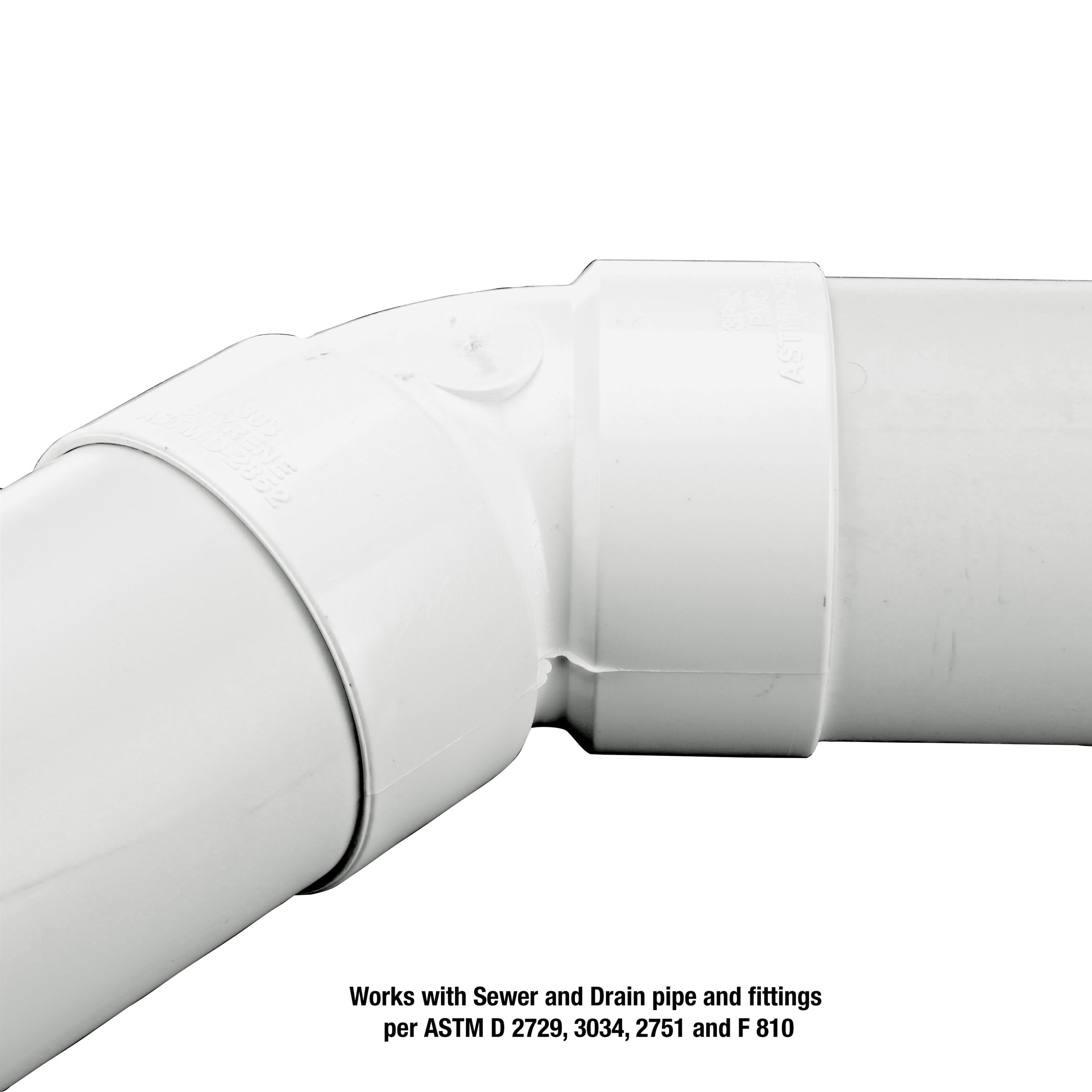 NDS 3-in 45-Degree PVC Sewer and Drain Elbow in the Sewage Pipe ...