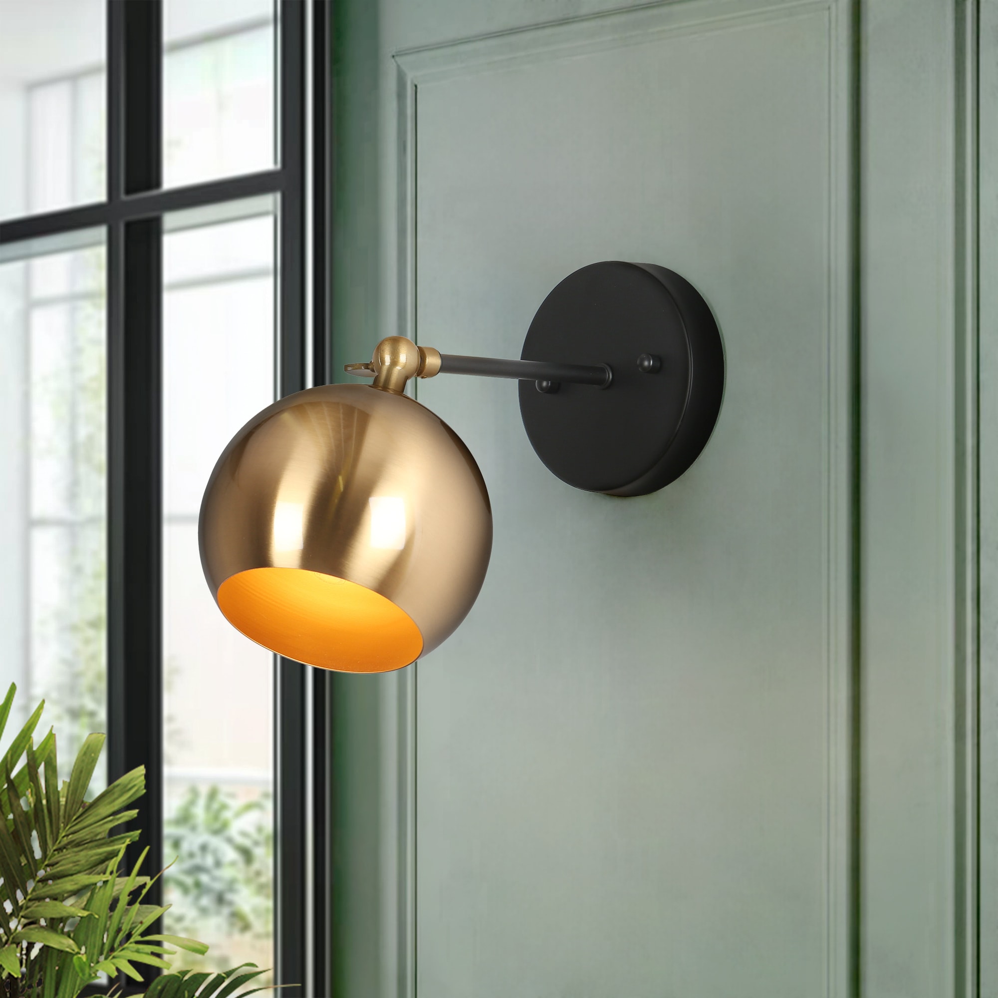ZEVNI L3UJJREJW4280S77 Tedman 5.5-in W 1 -Light Matte Black Industrial Wall Sconce