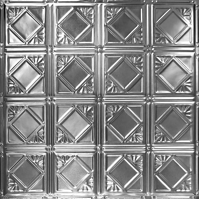 Brushed Satin Nickel Backsplash Panels, Metal Ceiling Tile Designs