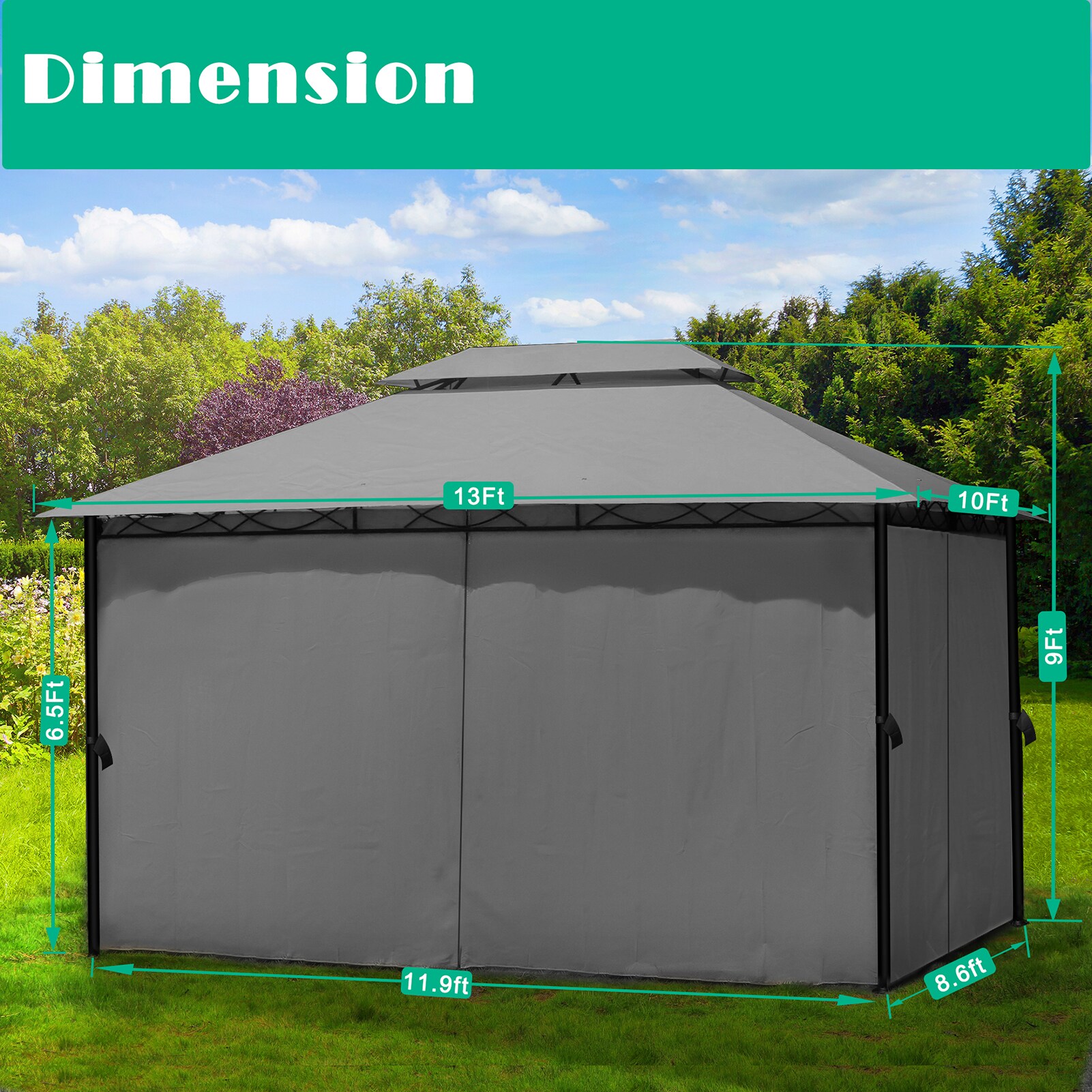 StarEcho SEVC24-KT-T001B-G Wood-Resin-Gazebos - View #10