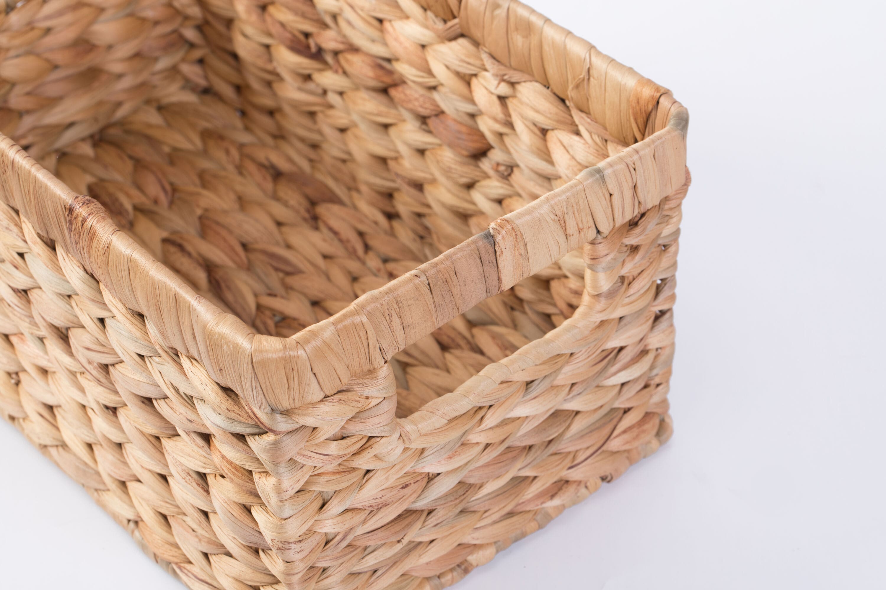 Small Natural Wicker Rectangular Storage Basket