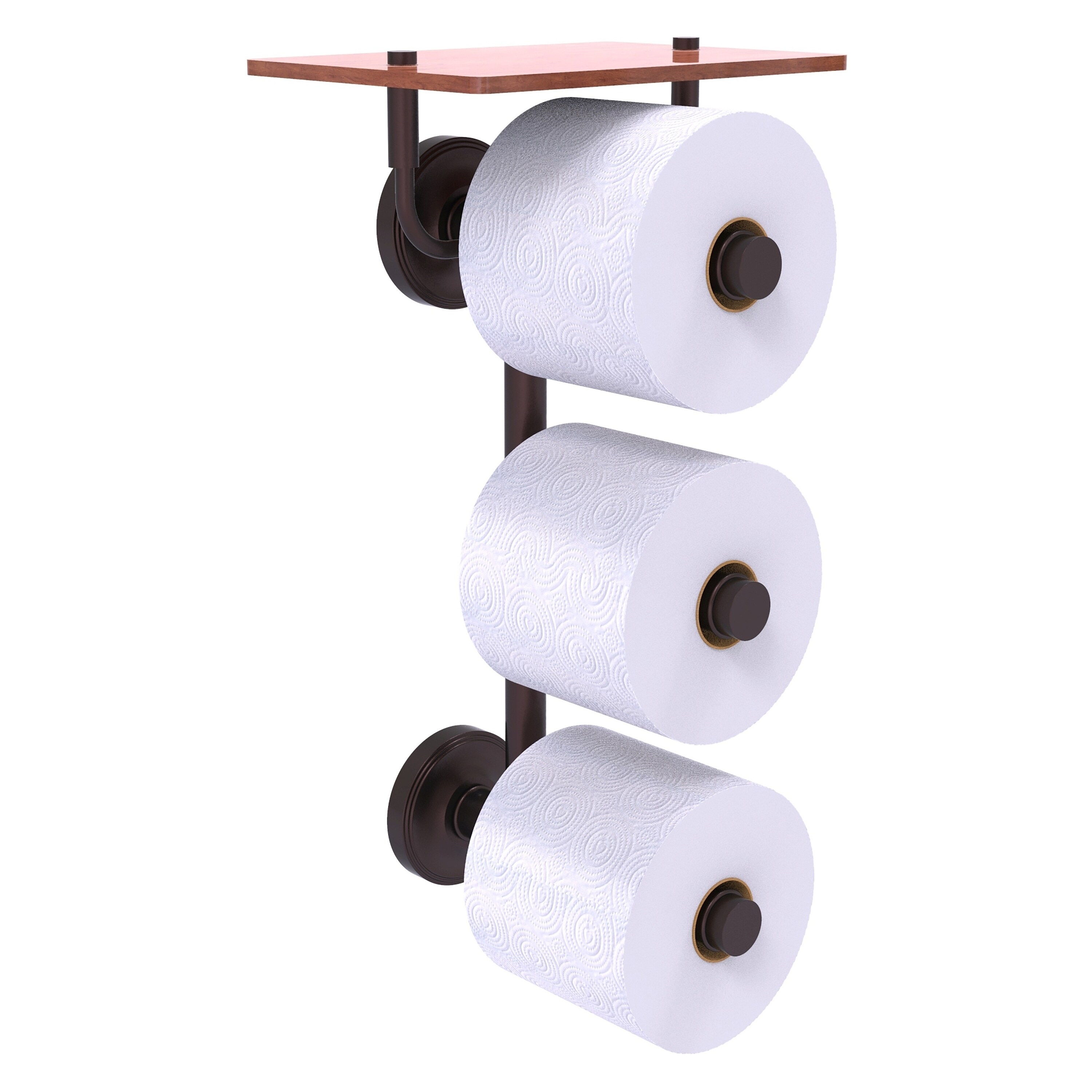 Allied Brass PR-35-3VS-IRW-ABZ Prestige Regal Antique Bronze Wall mount Double post Toilet Paper Holder 3 -Rolls