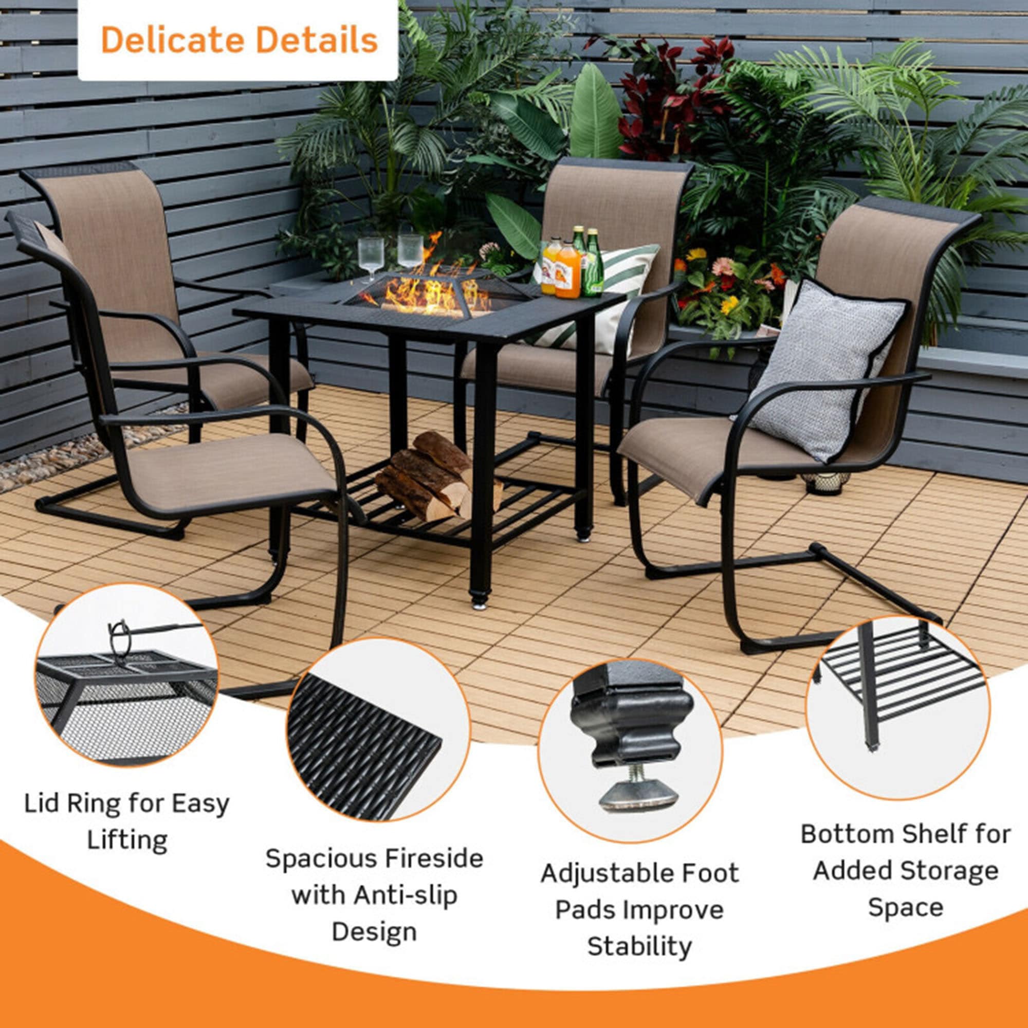 Clihome CL-OP70937 Outdoor-Woodburning-Firepits - View #4