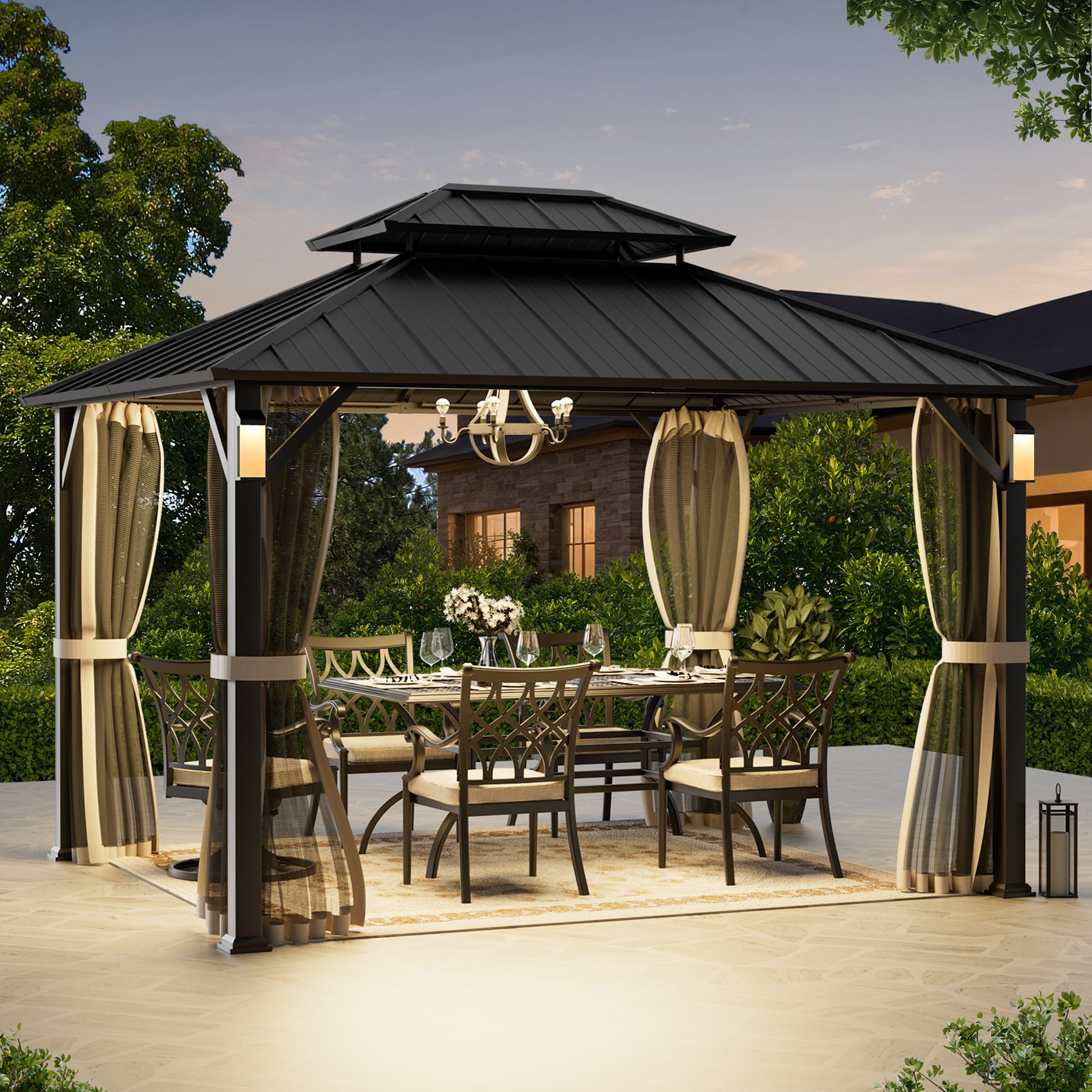 ELEVATE OUTDOORS IG10600094-1012 Wood-Resin-Gazebos - View #2