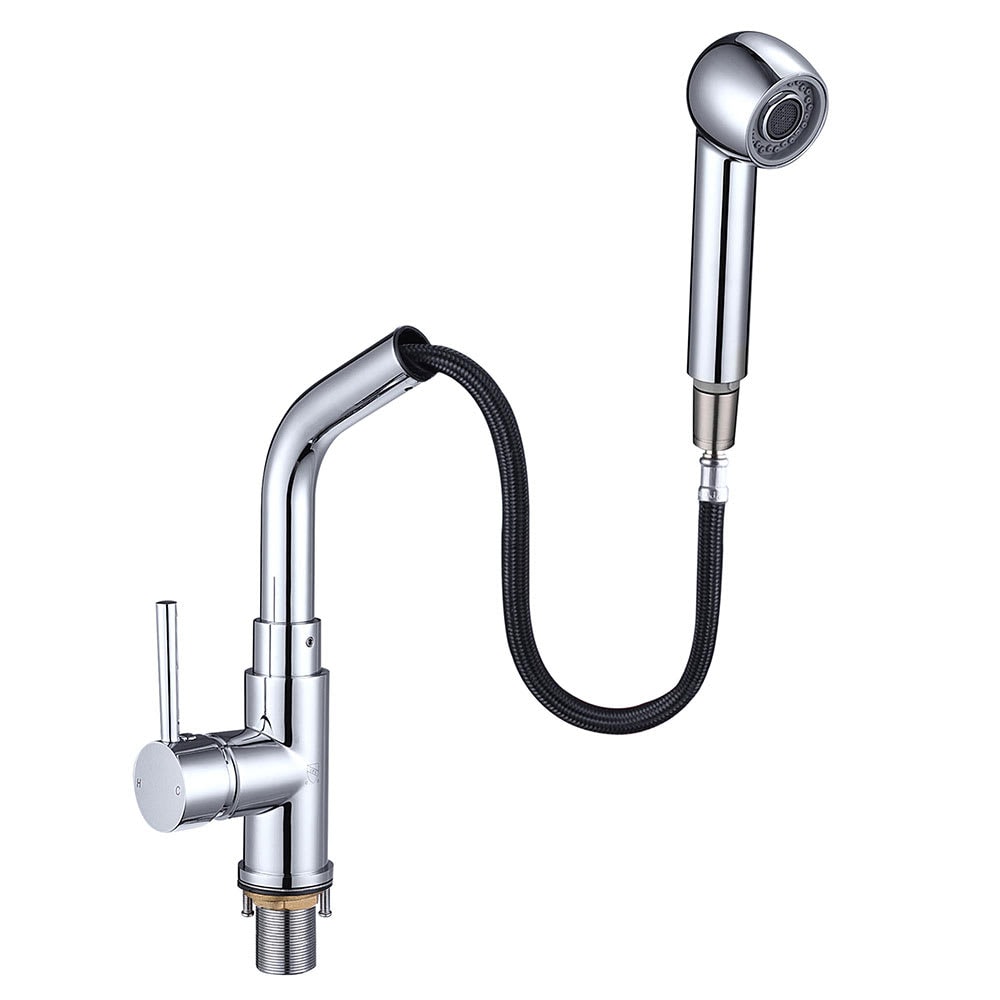 Aquaterior 81FAU006-M188-CHR-LO Yescom Pull Out Spray Kitchen Faucet Single Lever Dual Function Mixer Tap