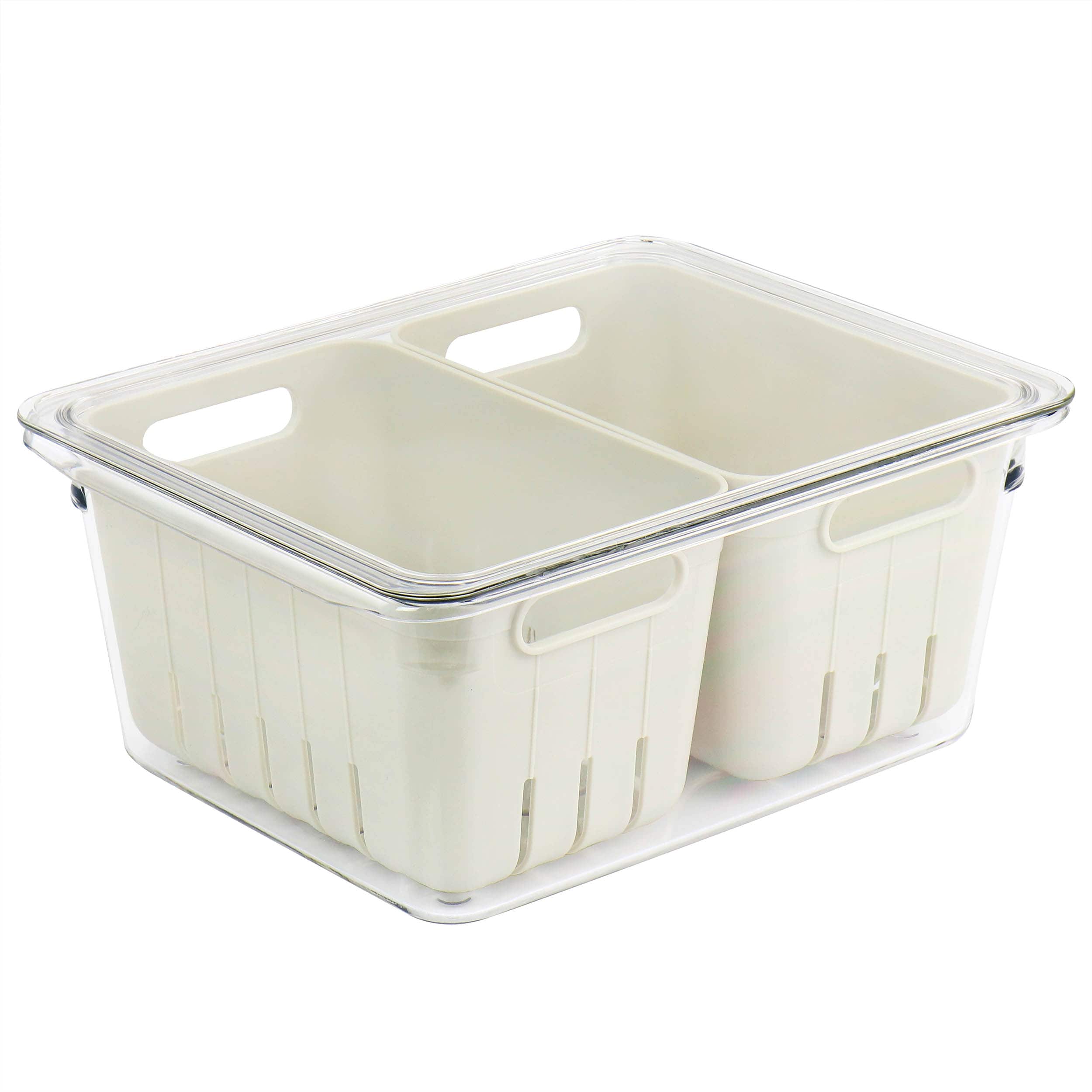 Wholesale Mr. Handy 3pk 2 Dividers Rectangular Food Container Set
