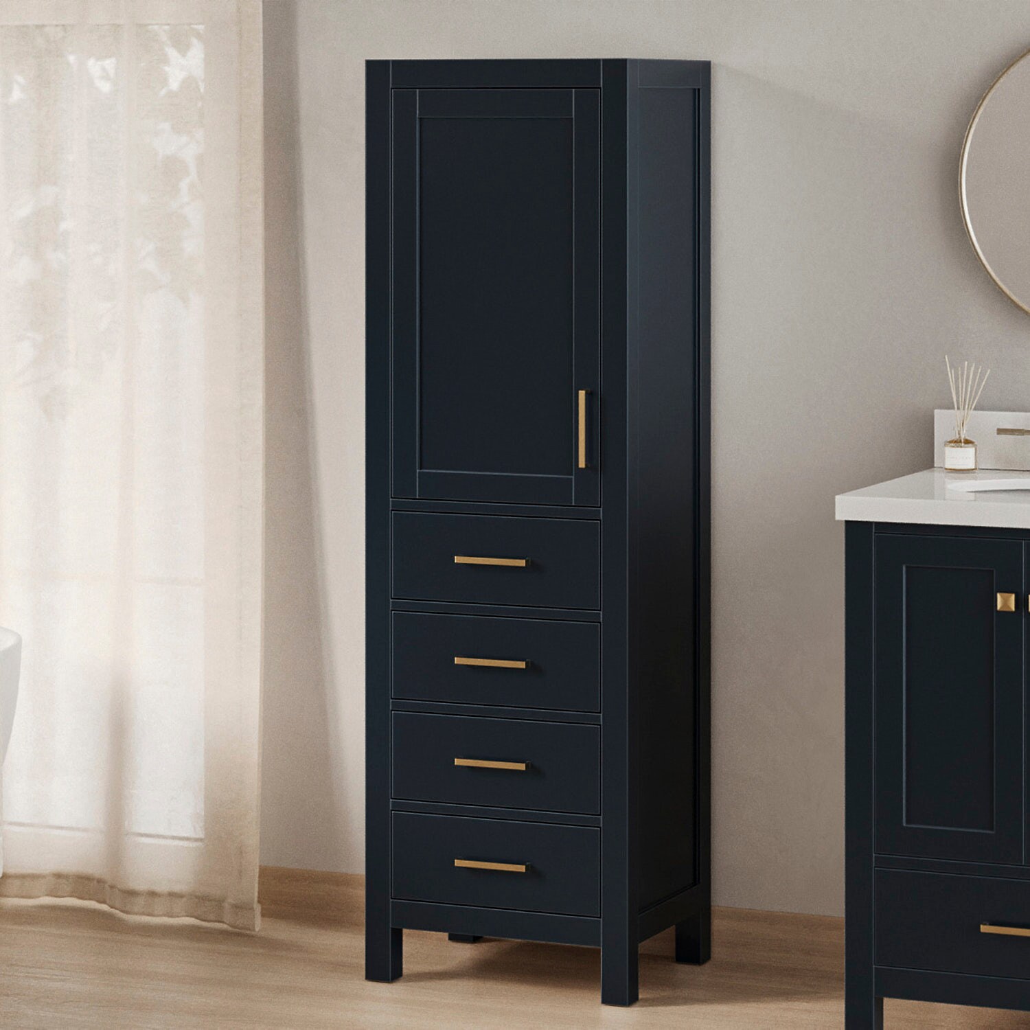 ARIEL A2065-LC-MNB Linen-Cabinets - View #3