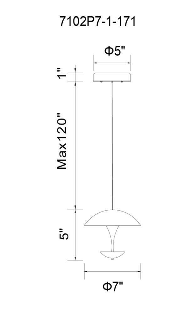 CWI Lighting 7102P7-1-171 Pendant-Lights - View #2