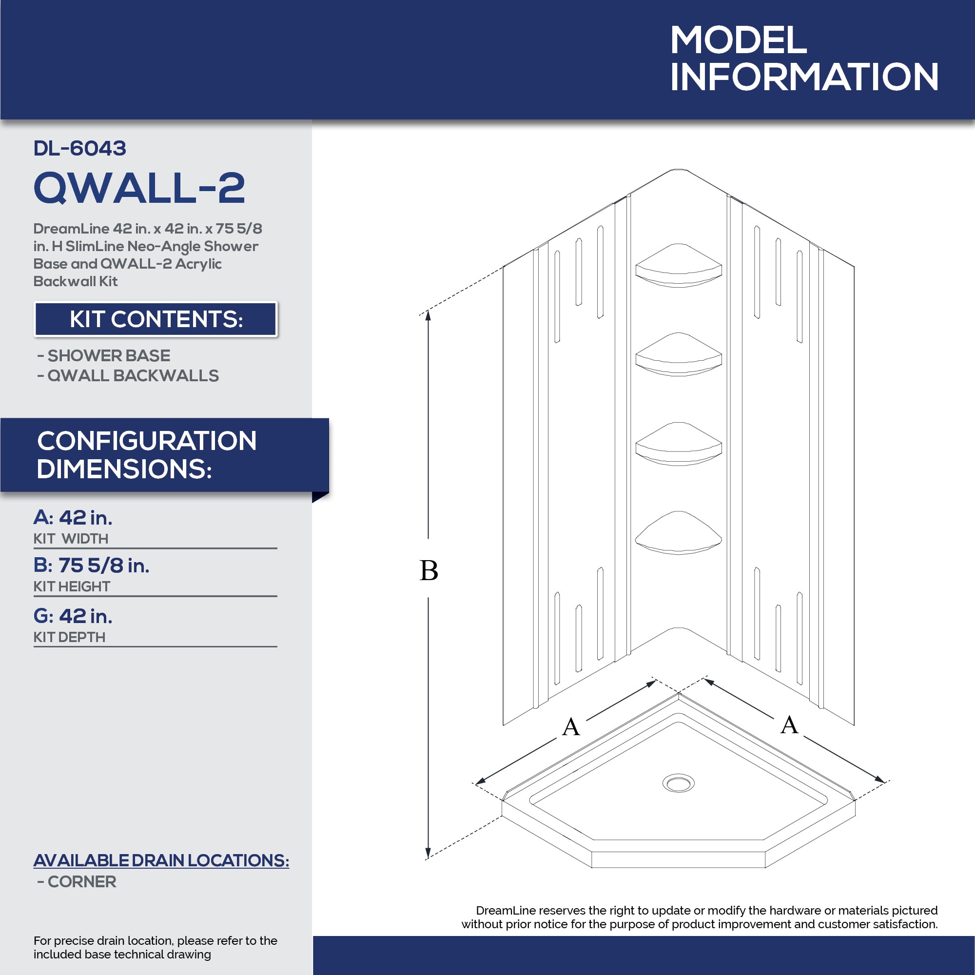 DreamLine DL-6043C-01 Alcove-Shower-Kit - View #3