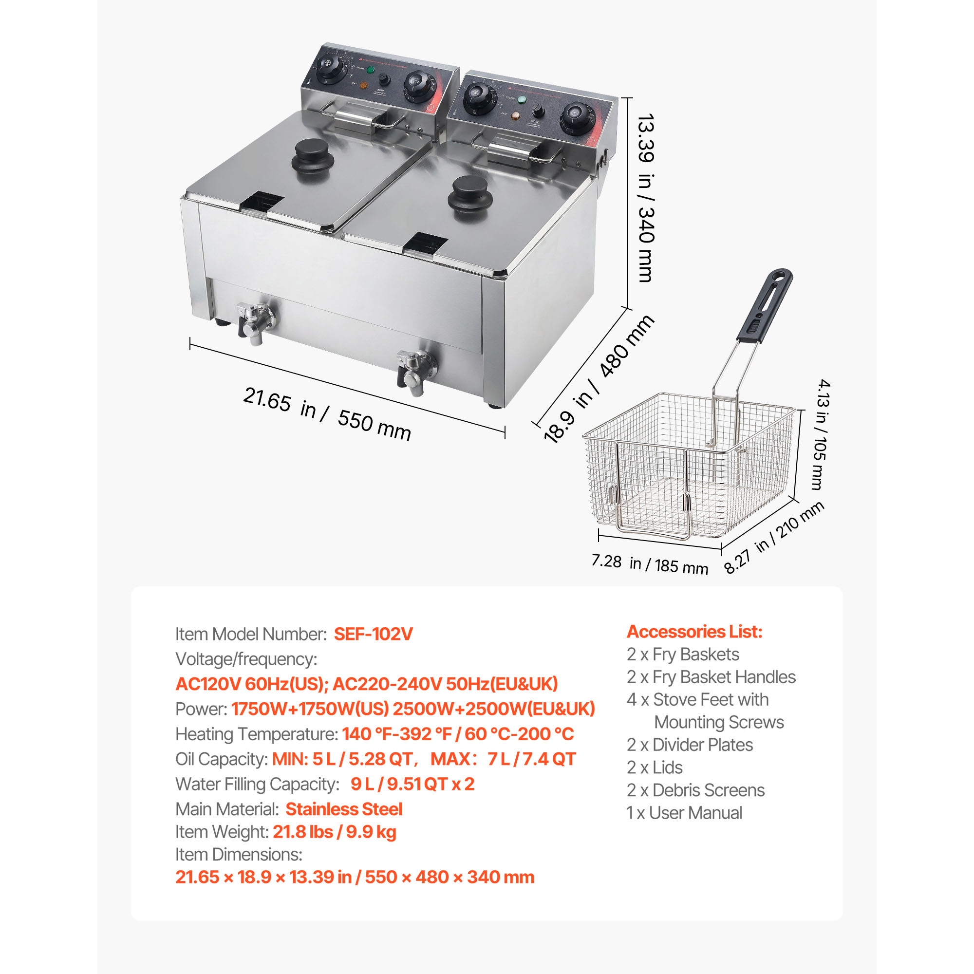 VEVOR SCSGDZGSJK0018590V1 Commercial-Deep-Fryers - View #7