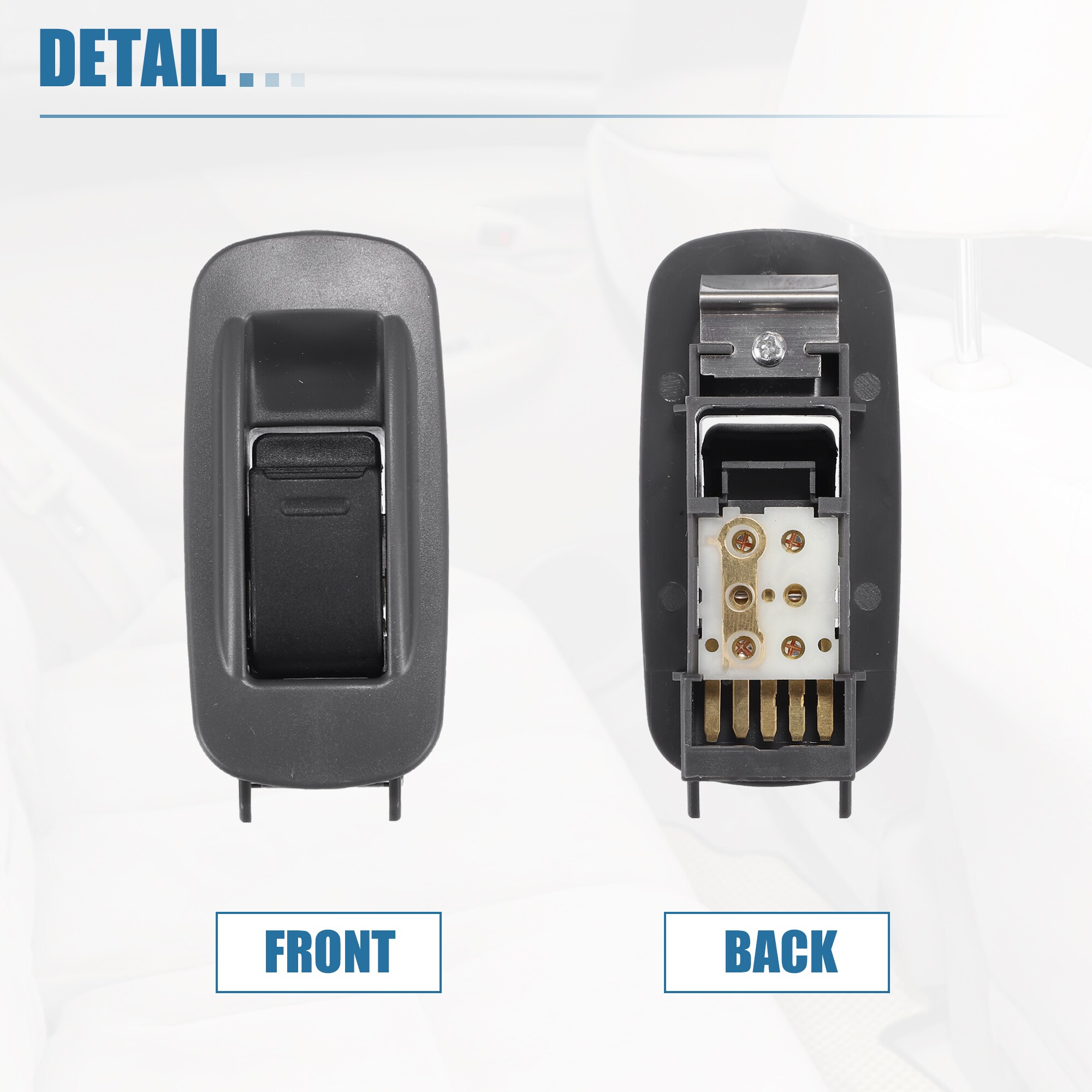 Unique Bargains Rear Left and Right Car Power Window Switch Button ...
