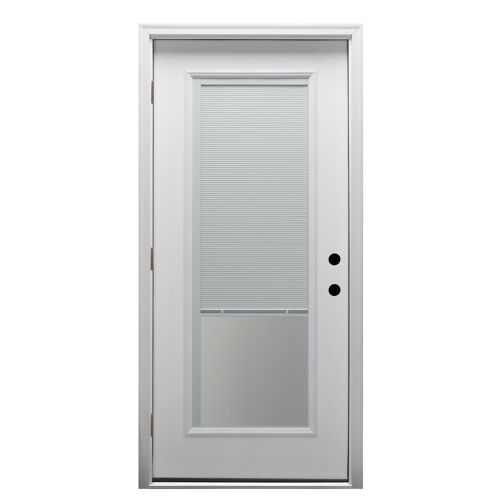 MMI DOOR 30-in x 80-in Fiberglass Full Lite Right-Hand Outswing