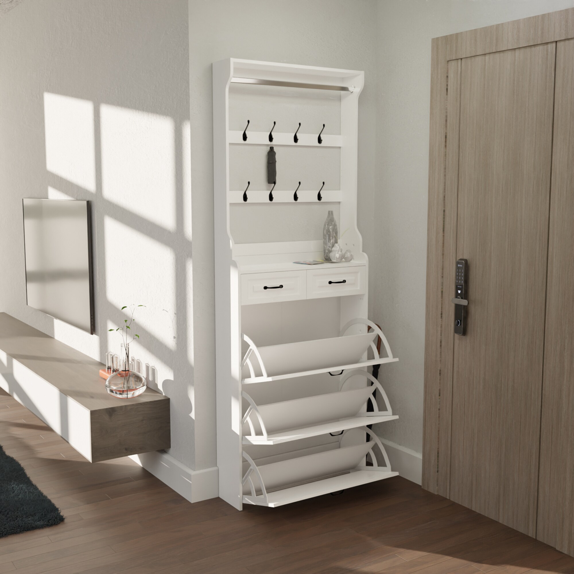 SINOFURN SYC080015WT Shoe-Racks - View #13