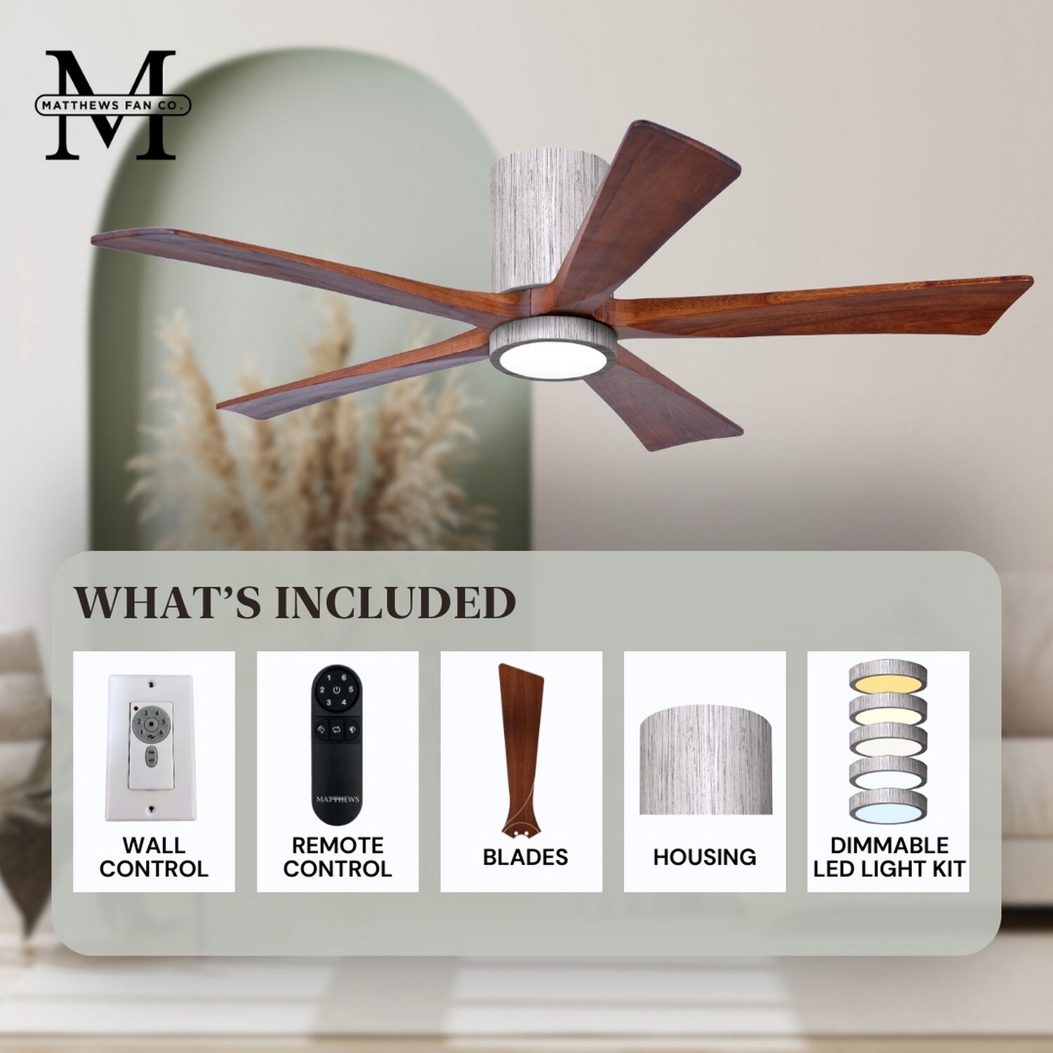 Matthews Fan Company IR5HLK-BW-WA-42 Ceiling-Fans - View #8