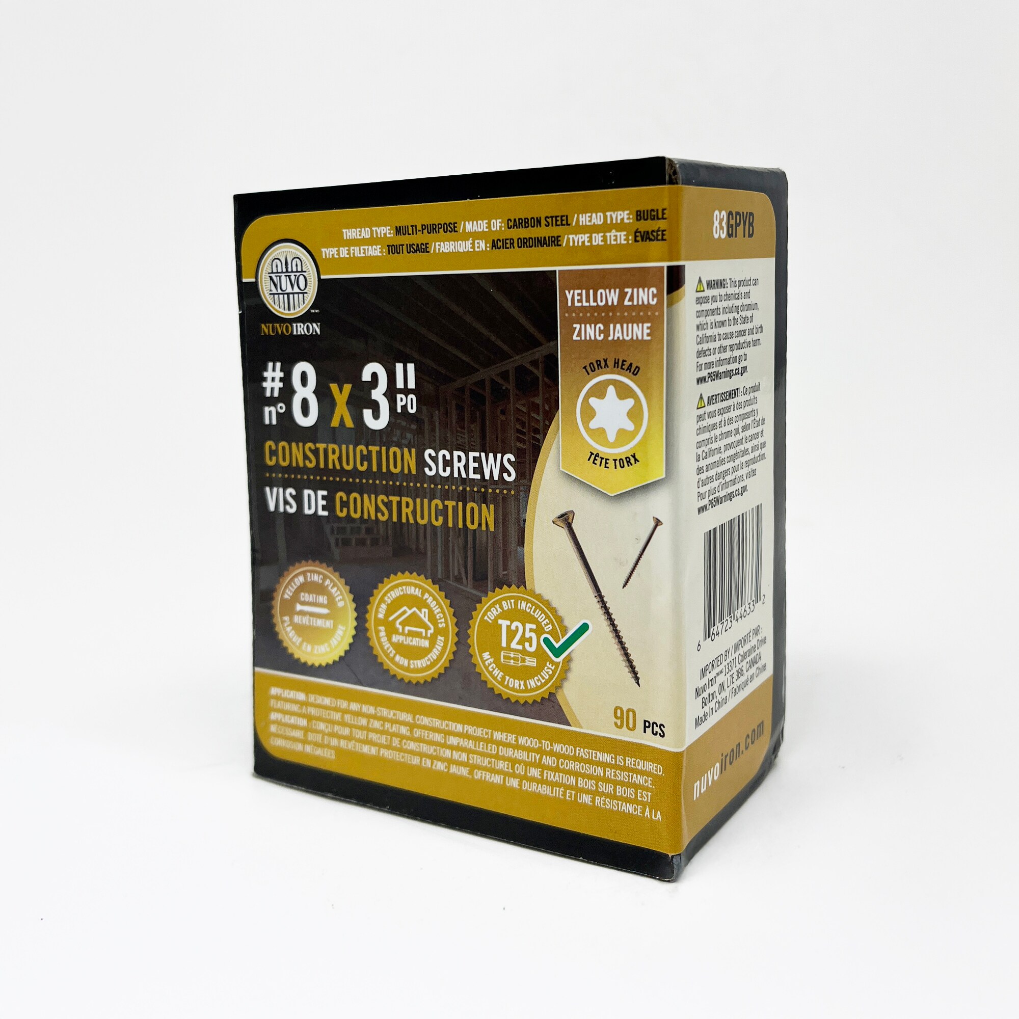Nuvo Iron 83GPYB Wood-Screws - View #6