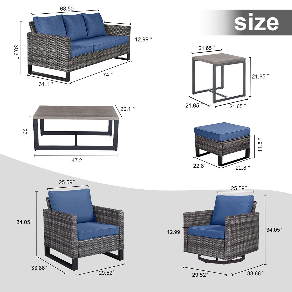 Rilyson FS062063069065070-1 Patio-Conversation-Sets - View #14