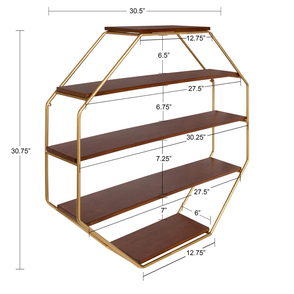 Kate and Laurel 214965 Wall-Mounted-Shelving - View #2
