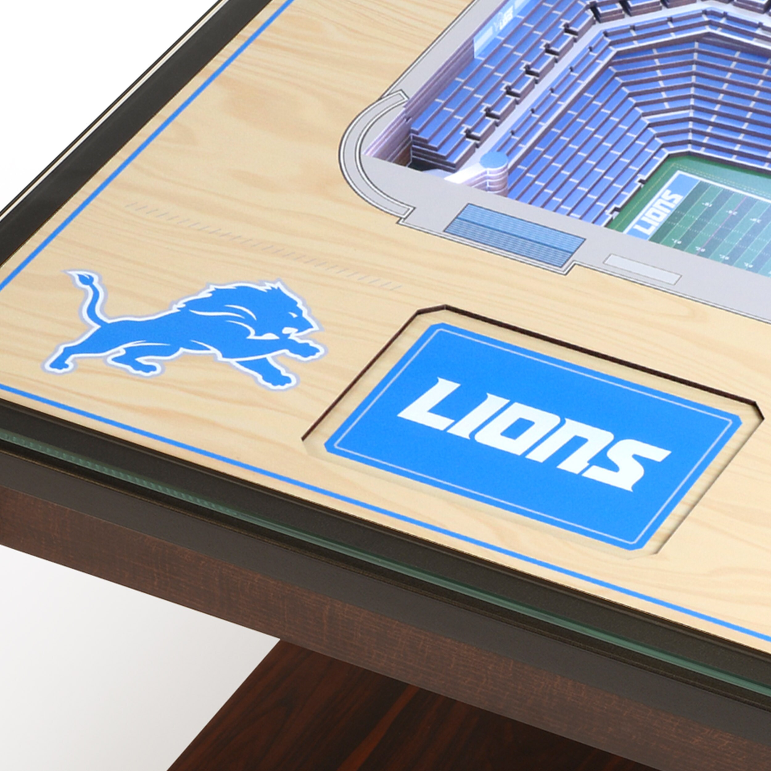 Detroit Lions, 3D Stadium View, Lighted End Table