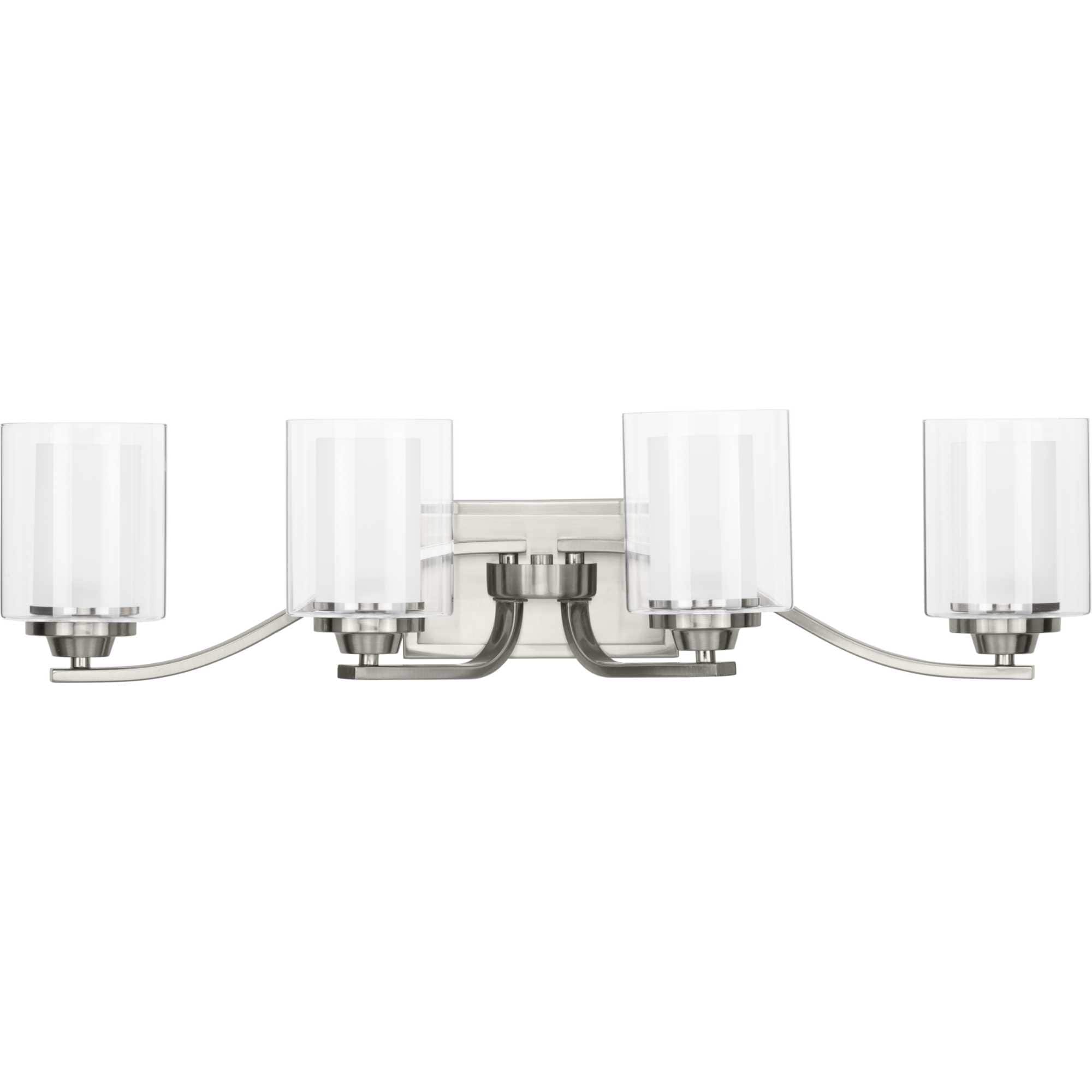 Progress Lighting P300123-009 Kene 30.75-in 4 -Light Brushed Nickel Craftsman Vanity light