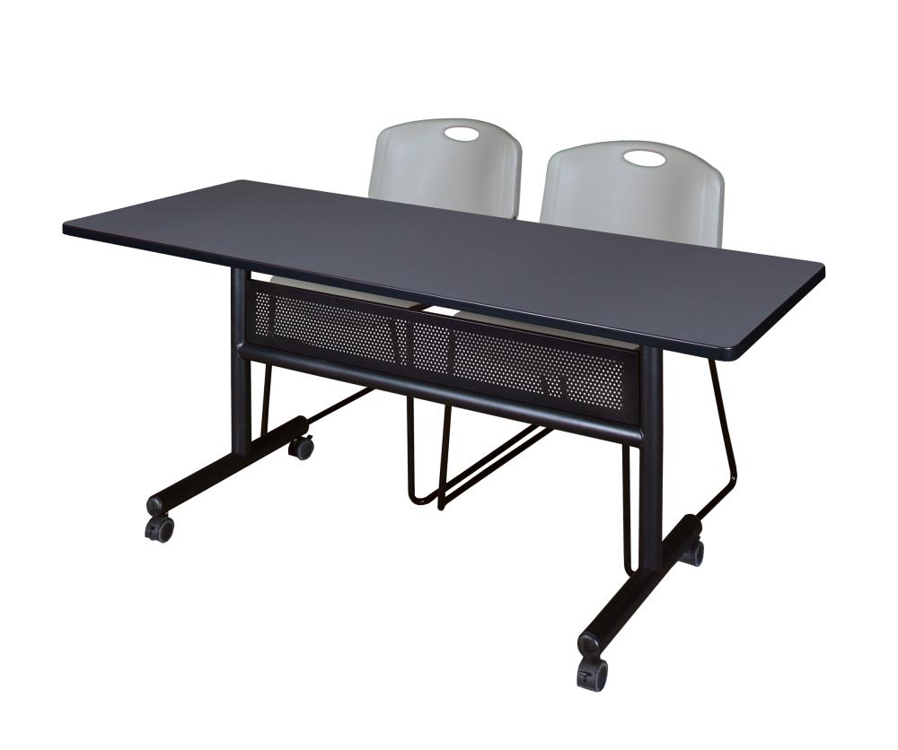 Regency MKFTM6024GY44GY Training Gray 4-Person Training Table (60-in W x 29-in H)