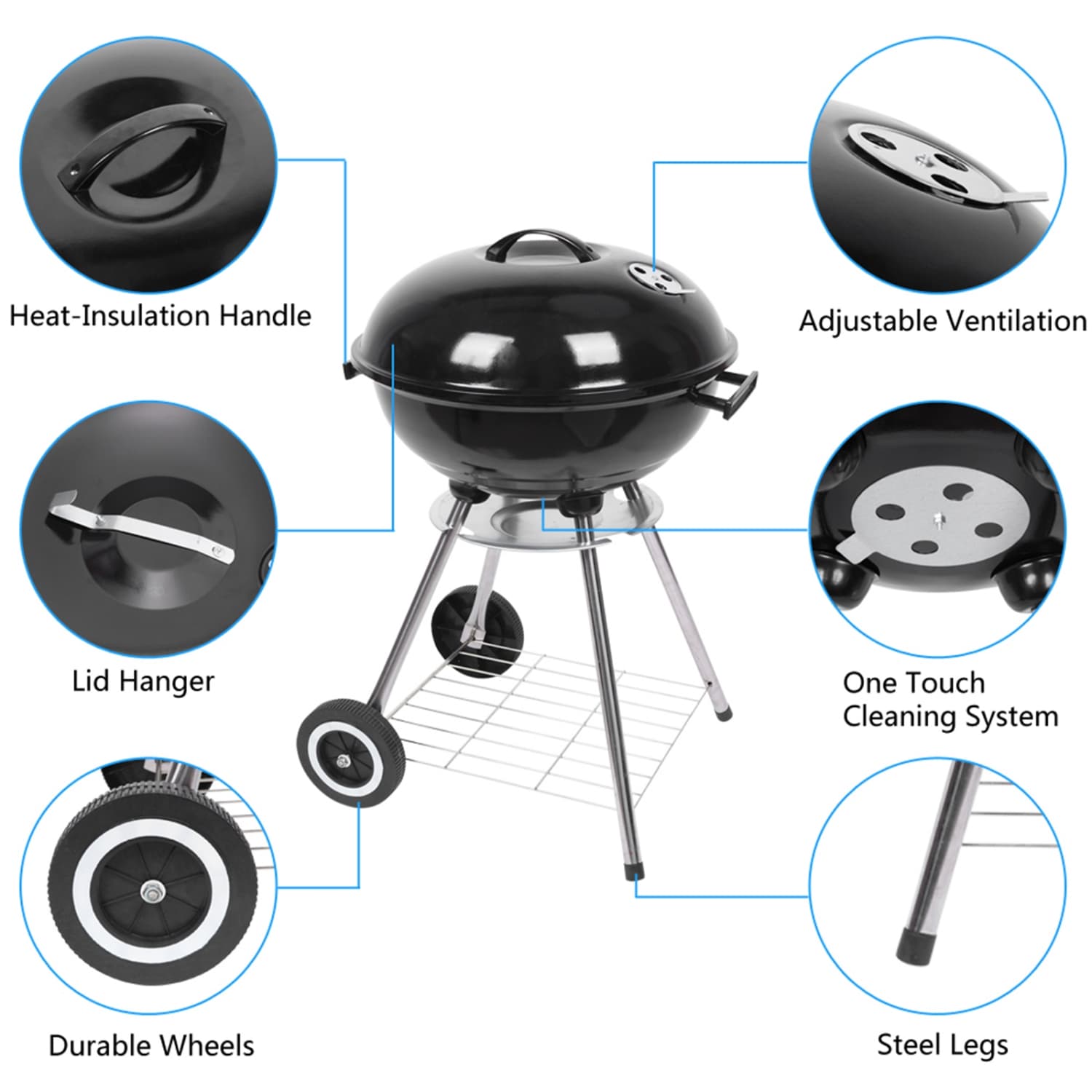 Angel Sar L2ZYYA401ACSE-BK Charcoal-Grills - View #3
