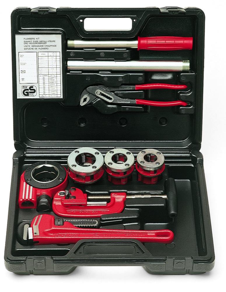 NEW RATCHET PIPE THREADER KIT SET RATCHETING W/6 DIES AND CASE GAS FREE SHIPPING 