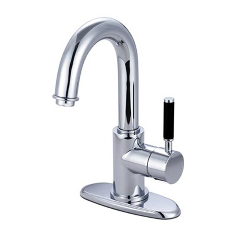 Elements of Design EFS8431DKL Kaiser Polished Chrome Single Hole 1-Handle Bathroom Sink Faucet with Drain
