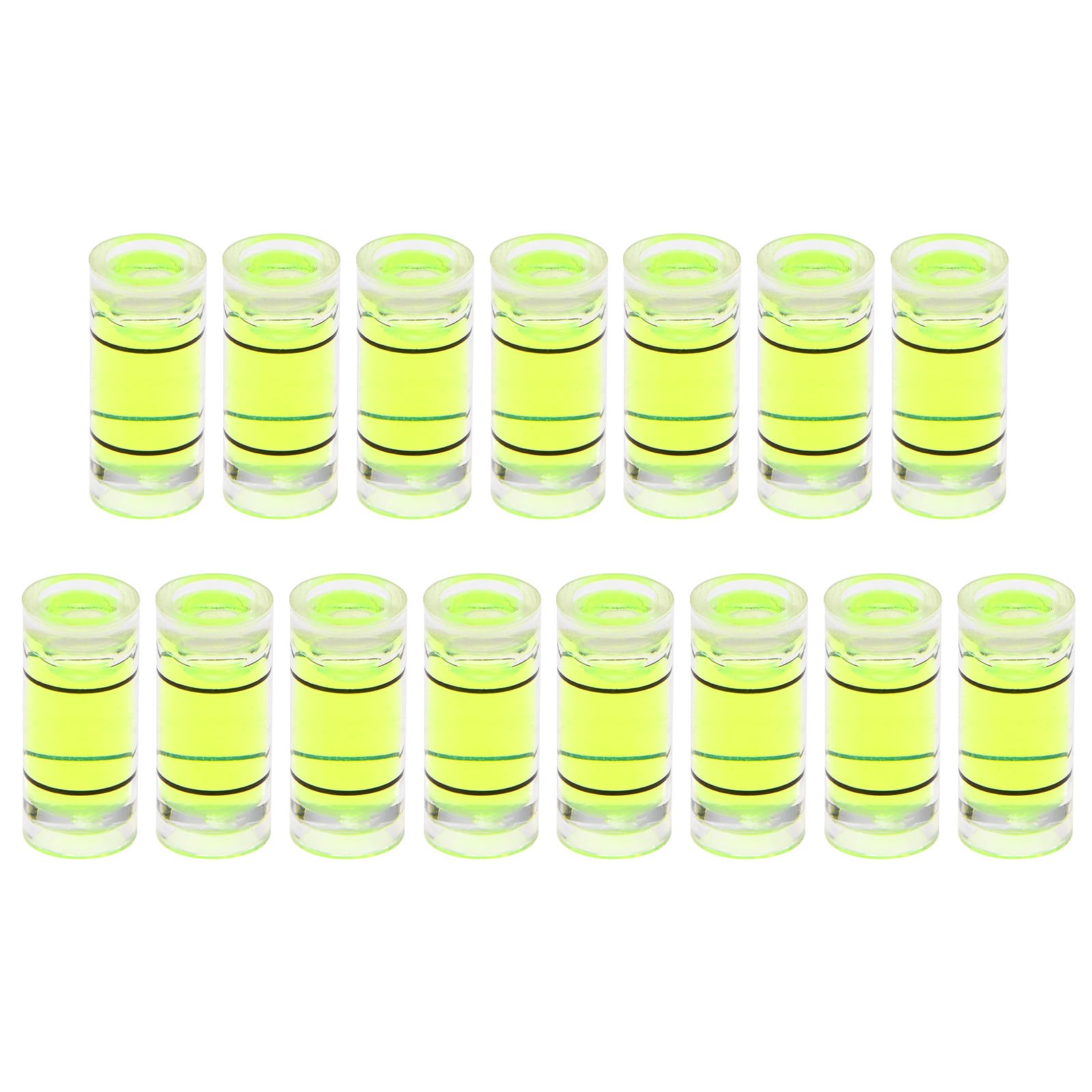 Linder Group Inc Small cylindrical bubble level vials 15 pcs mini horizontal spirit level layout tools for RV TV and picture frame hanging and leveling 7mm size