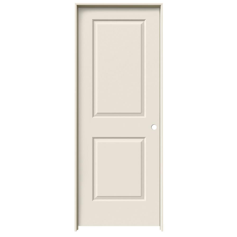 JELD-WEN 28-in x 80-in Hollow Core 2-panel Square Left Hand Smooth Primed Molded Composite Flat Jamb Single Prehung Interior Door in White -  JWPRO225700300