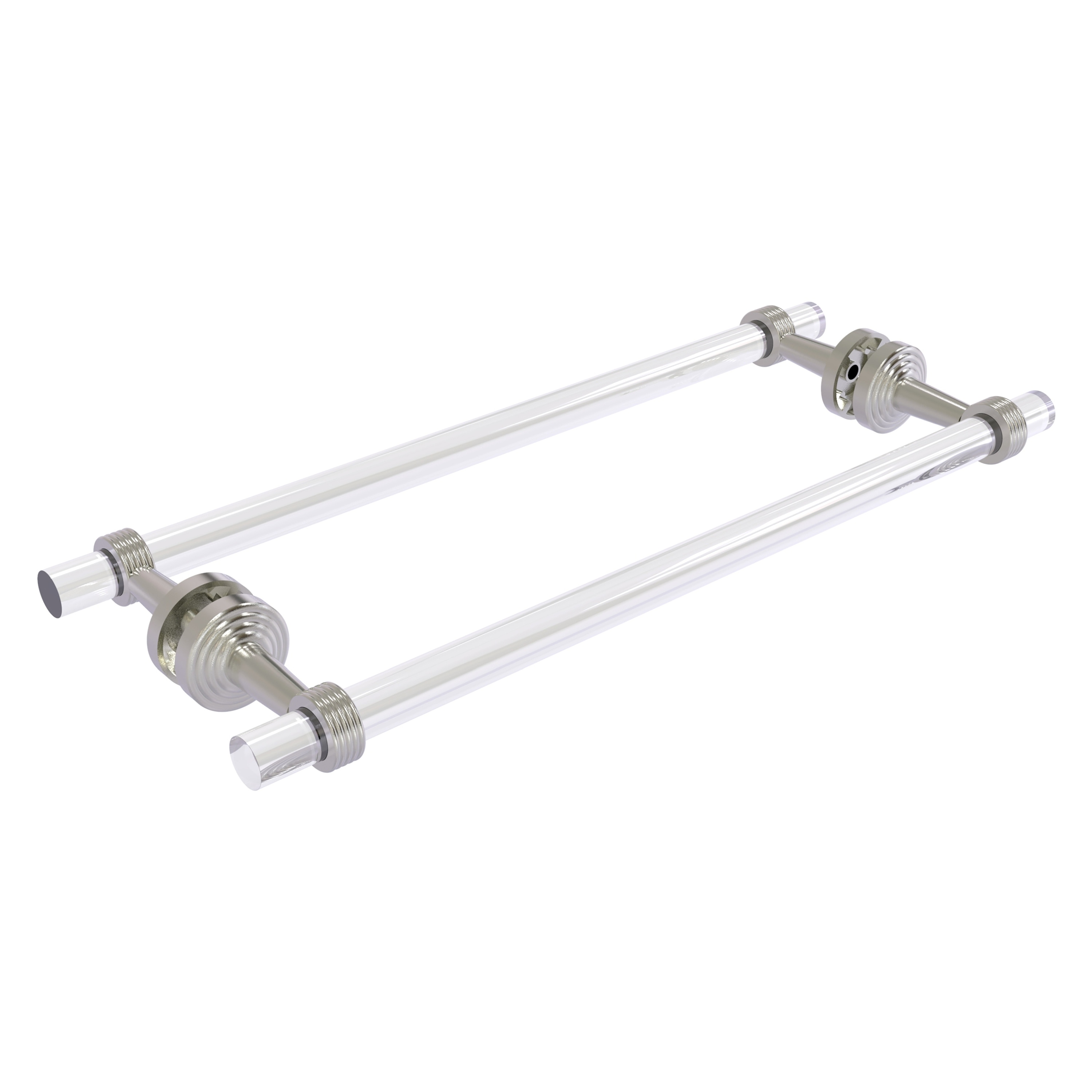 Allied Brass PB-41G-BB-18-SN Pacific Beach 18-in double Satin Nickel Wall mount Double Towel Bar