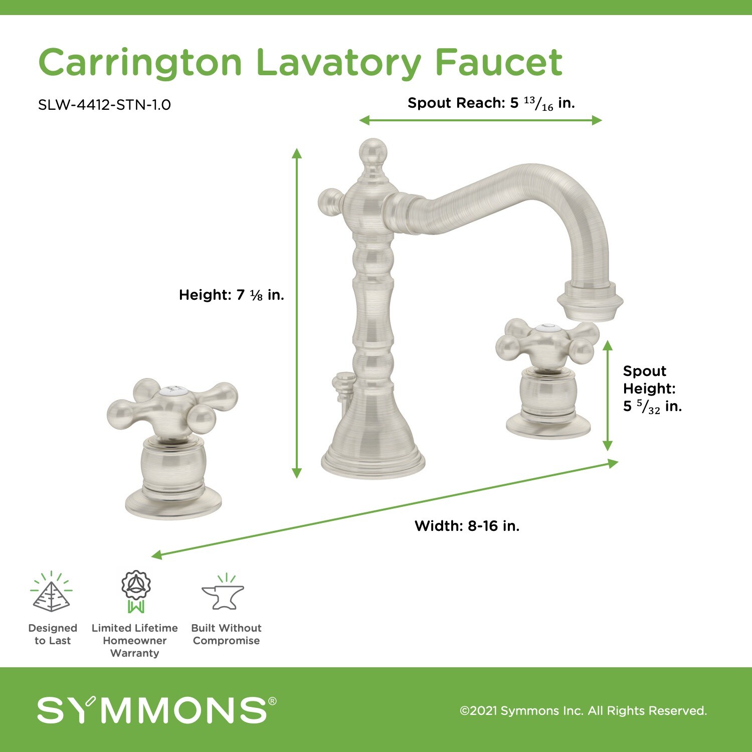 Symmons SLW-4412-STN-1.0 Lavatory-Faucets - View #5