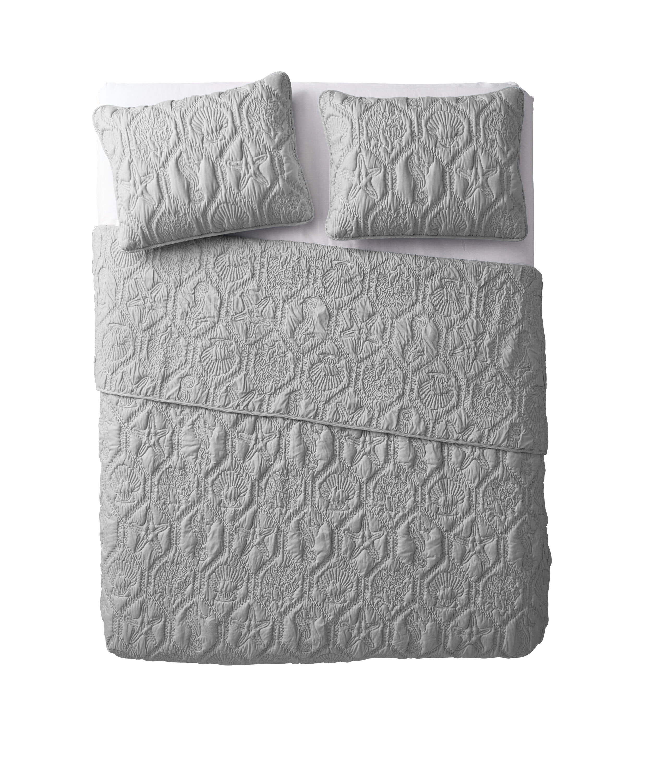 VCNY Home SHO-3QT-QUEN-IN-GREY bedding - View #3