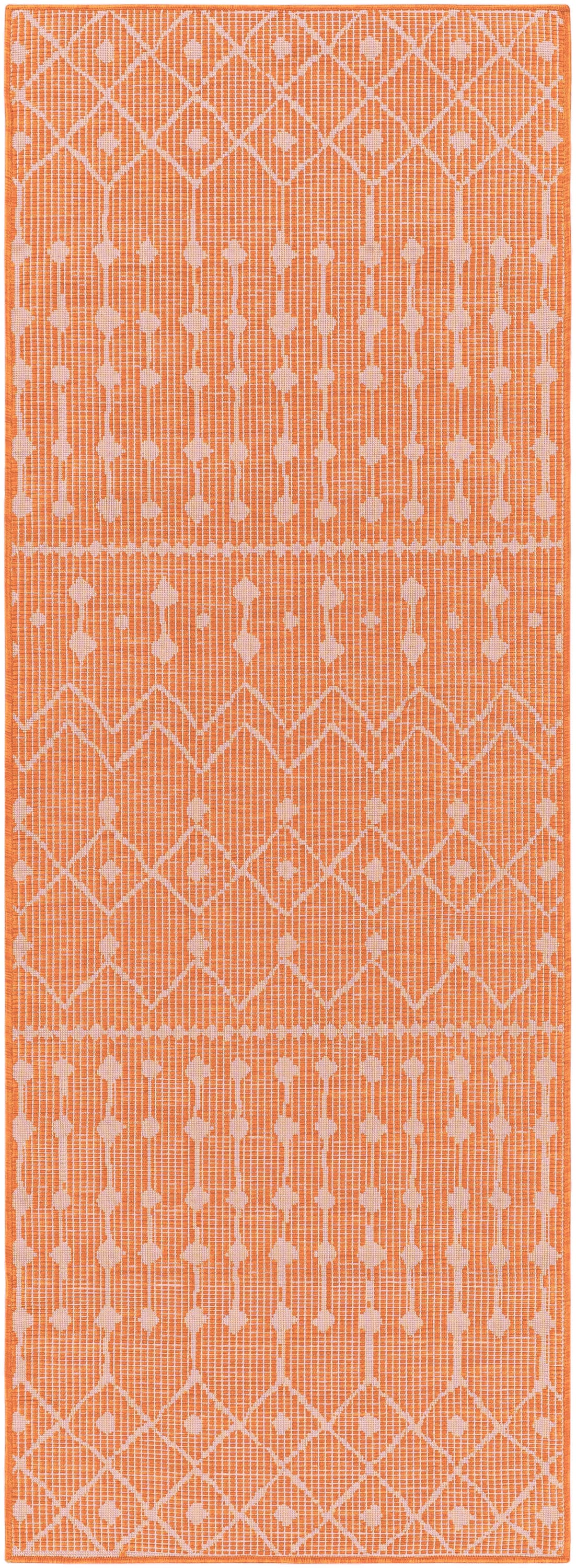 Artistic Weavers PSA2377-2773 Pasadena 3 X 8 Orange Indoor/Outdoor Abstract Global Runner Rug