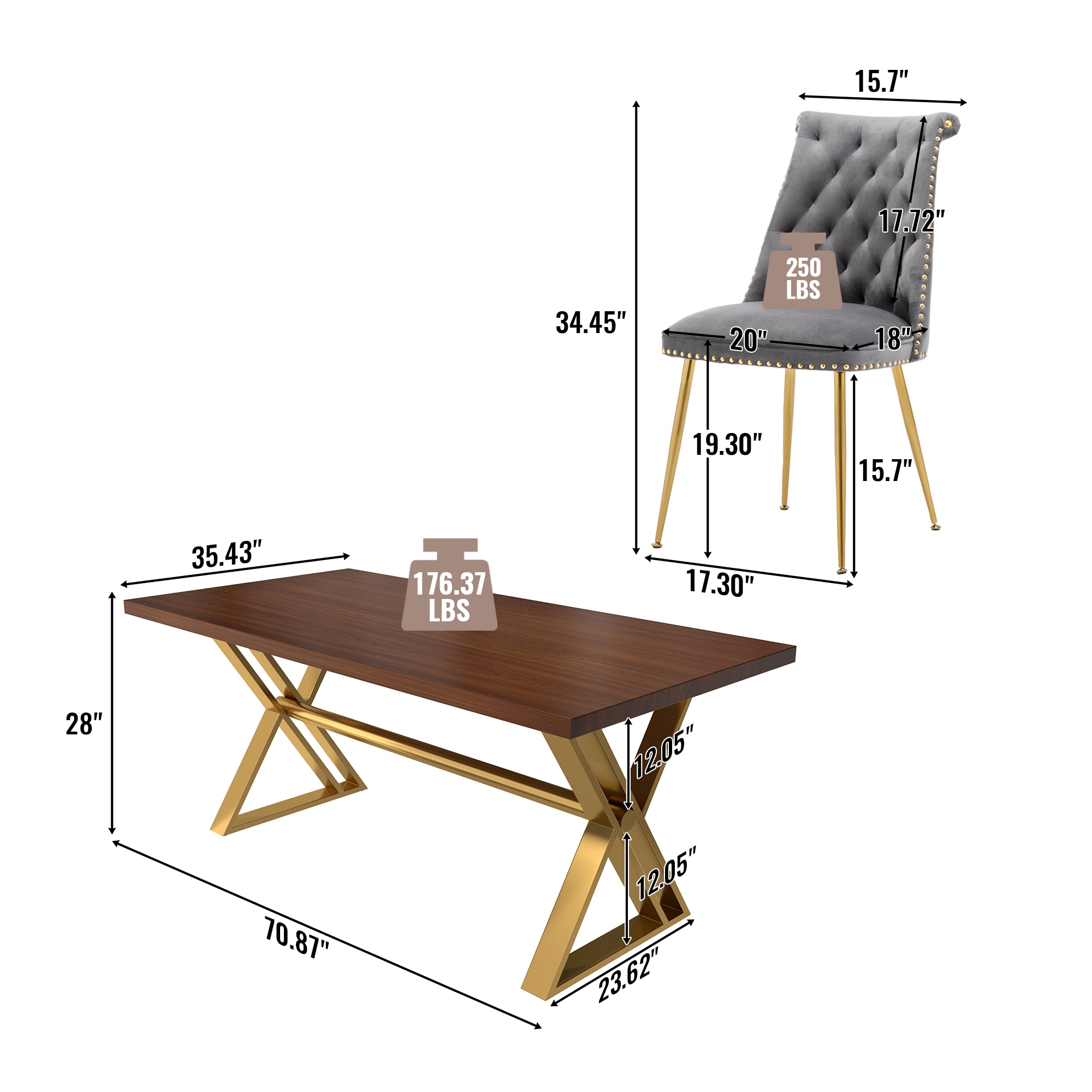 Clihome CL-HTM703GY Dining-Sets - View #4