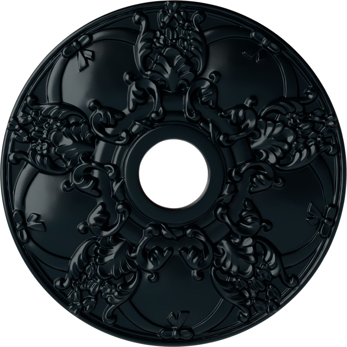 Ekena Millwork CM18NONSF Norwich 18-in W x 18-in L Painted Night Shade Polyurethane Whole Ceiling Medallion