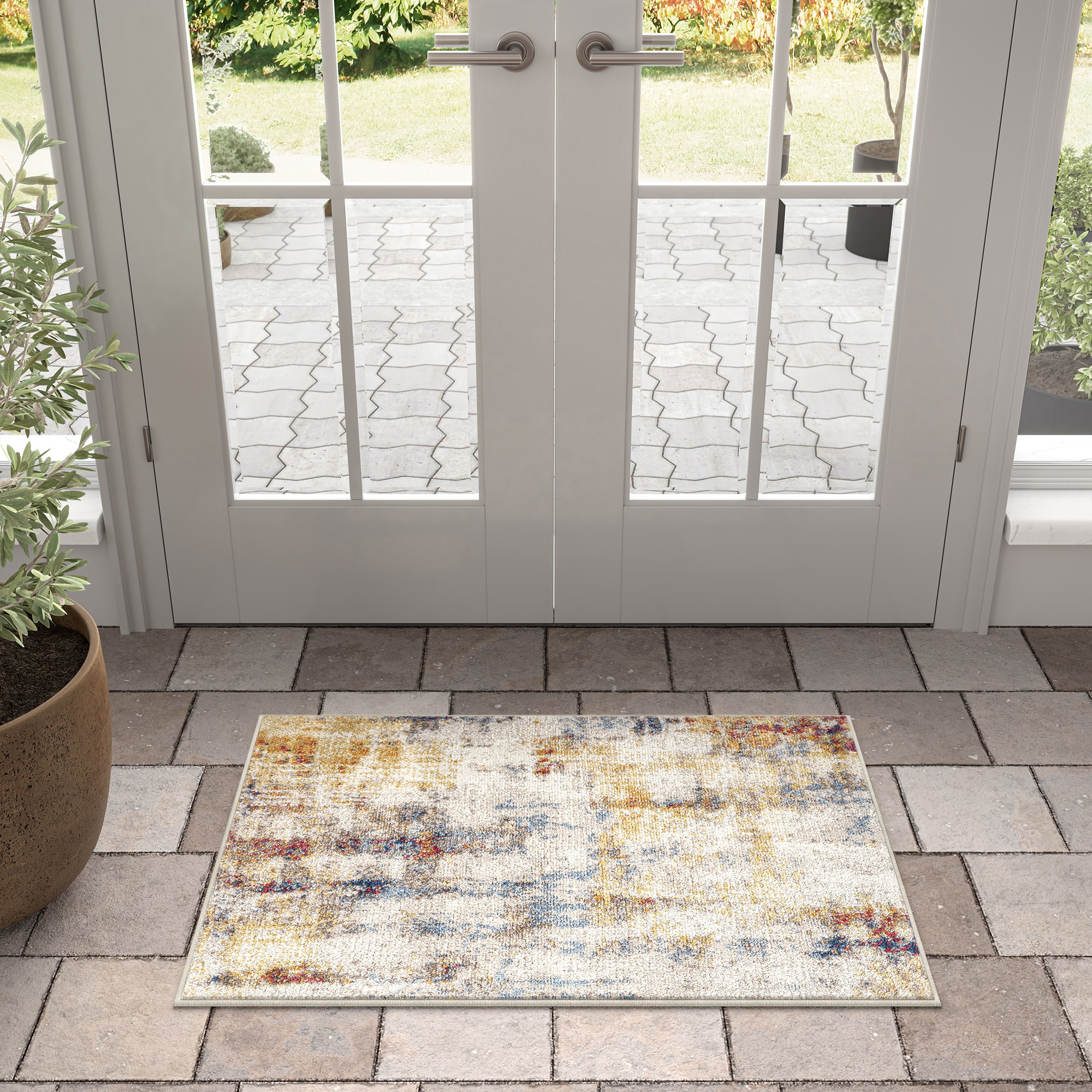 Tayse CHL1401 2X3 Chelsea 2 x 3 (ft) Loomed Polypropylene Multi Rectangular Indoor Throw rug