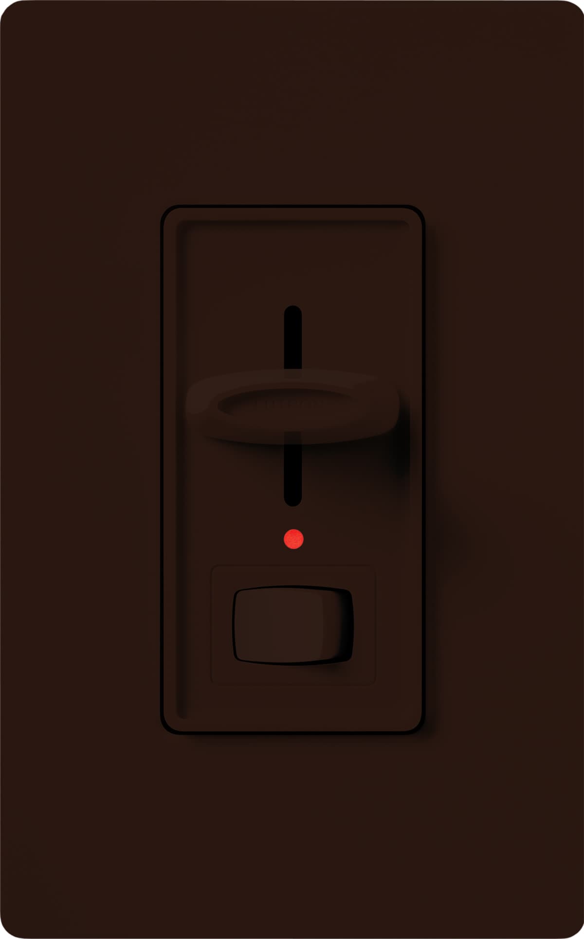 Lutron S-10PNL-BR Skylark Incandescent Single-pole Slide Light dimmer switch Brown