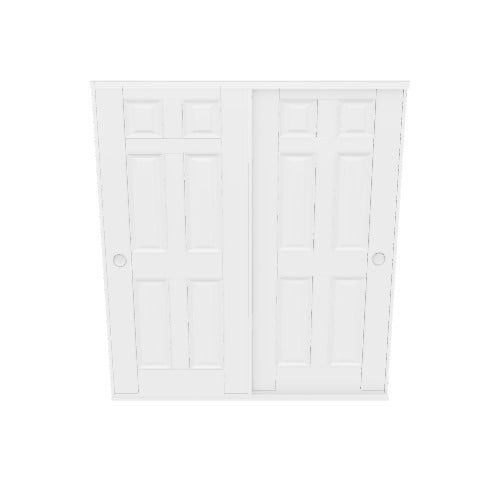 RELIABILT 72-in x 80-in White 6-panel Prefinished Steel Sliding Door Hardware Included RELIABILT 72-in x 80-in White 6-panel Prefinished Steel Sliding Door Hardware Included