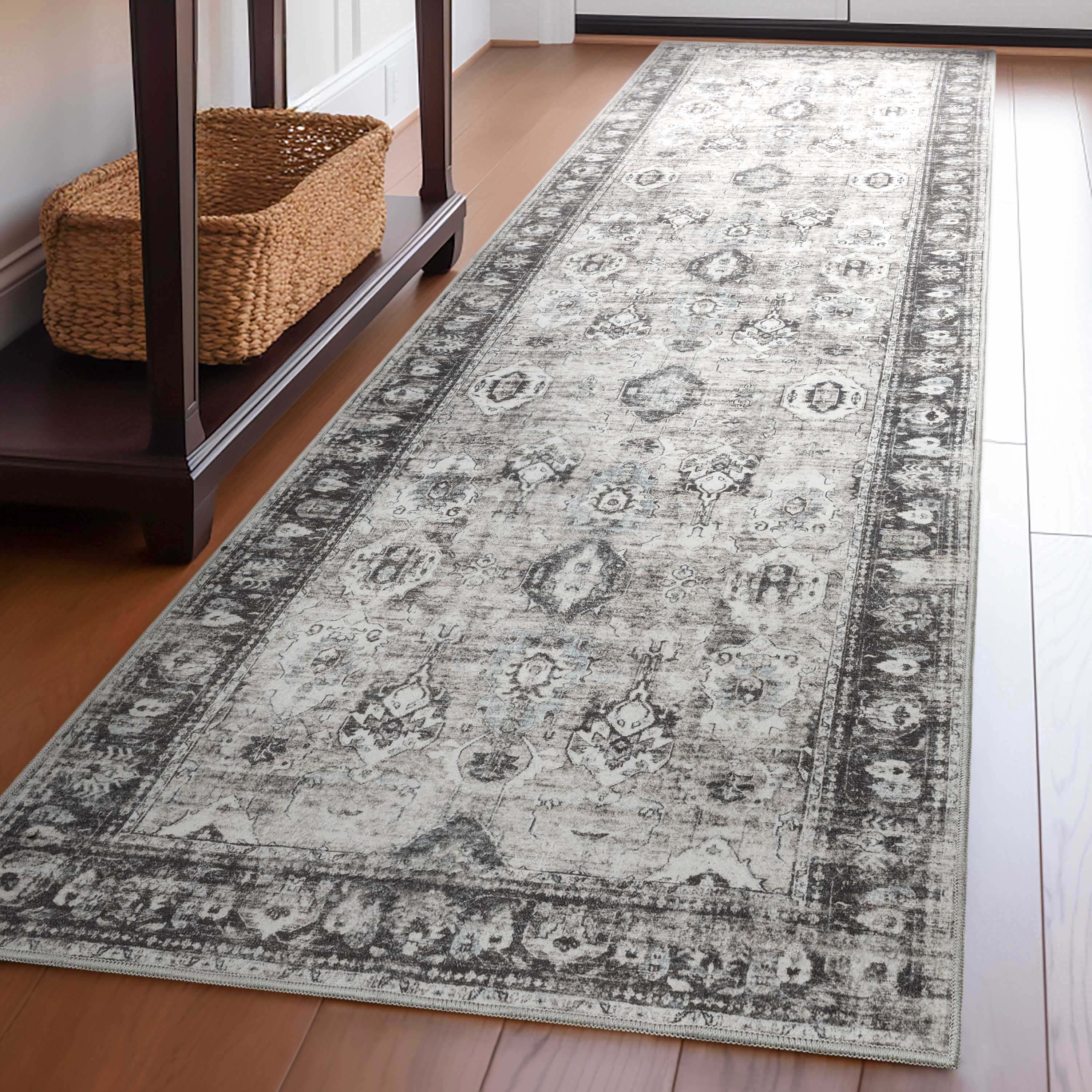 Well Woven EBP-17-2 Elle Basics 2 x 8 (ft) Flatweave Polyester Grey Rectangular Indoor Tribal Vintage Runner rug