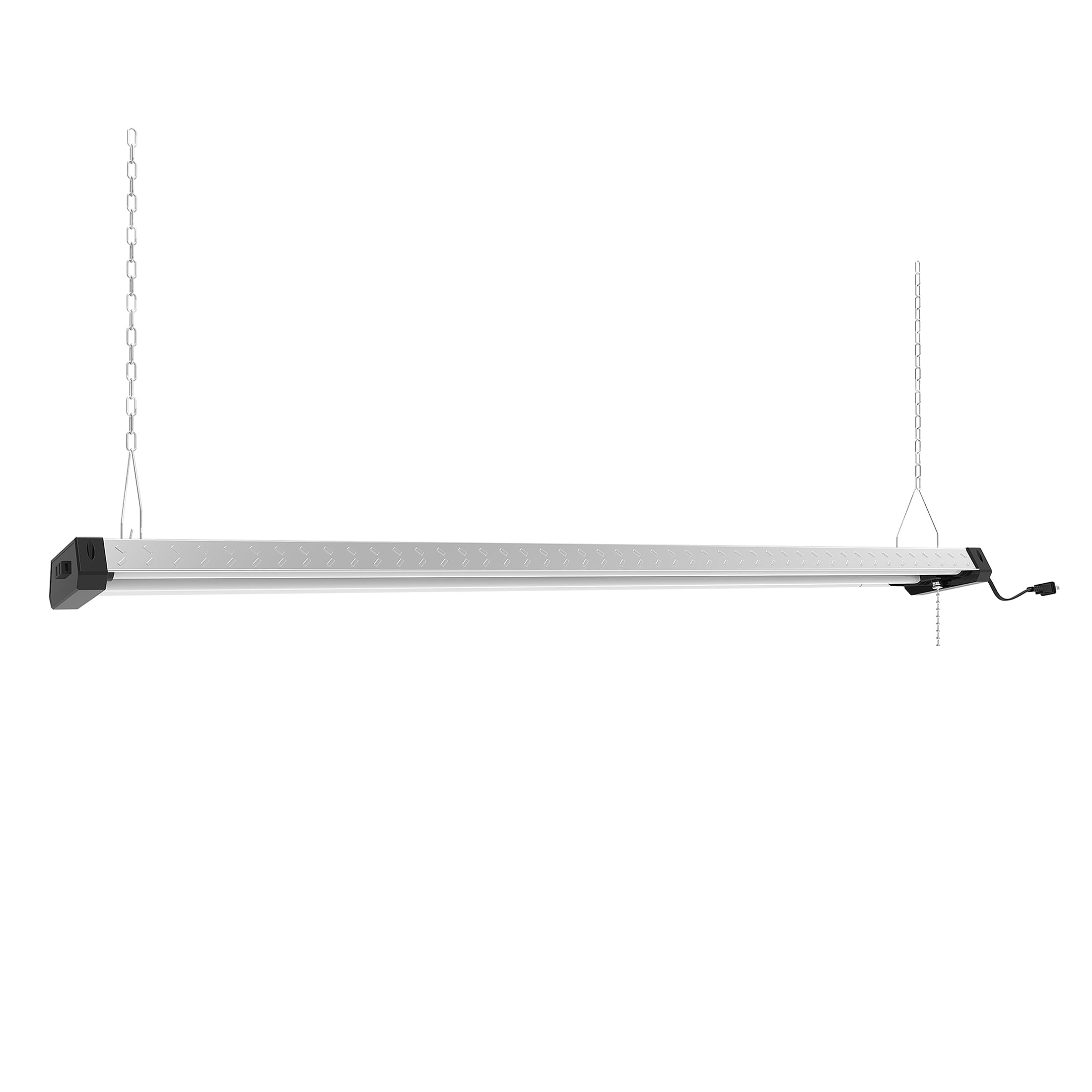 4-ft 5000-Lumen Black Cool White LED Flush Mount Shop Light | - Utilitech LSHOP/4X2/BLK/840