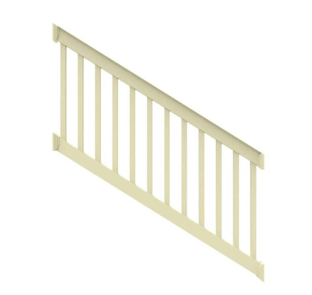 Capital Railing 8-ft x 3.5-in x 36-in Tan Vinyl Deck Stair Rail Kit in ...