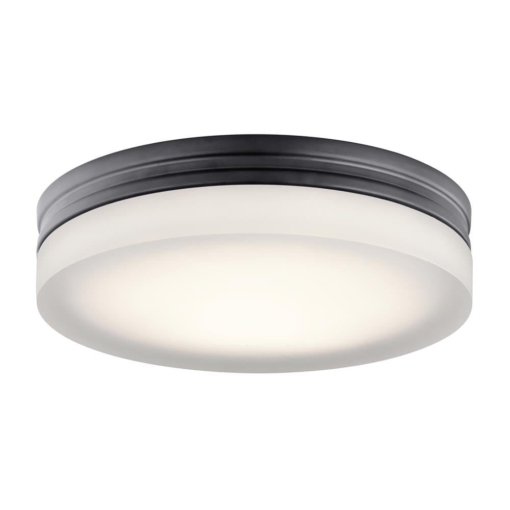 elan Rylee 1-Light 11-in Bronze LED Flush Mount Light at Lowes.com