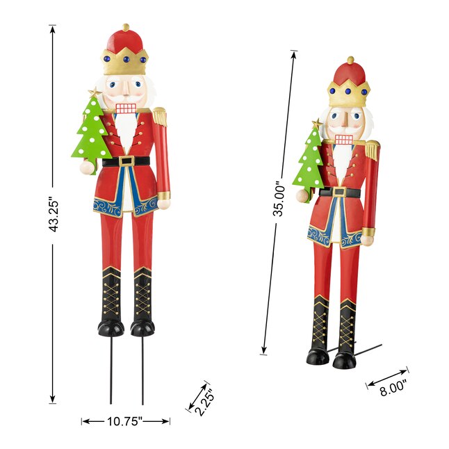 Glitzhome 43.25-in Nutcracker Yard Decoration in the Outdoor Christmas ...