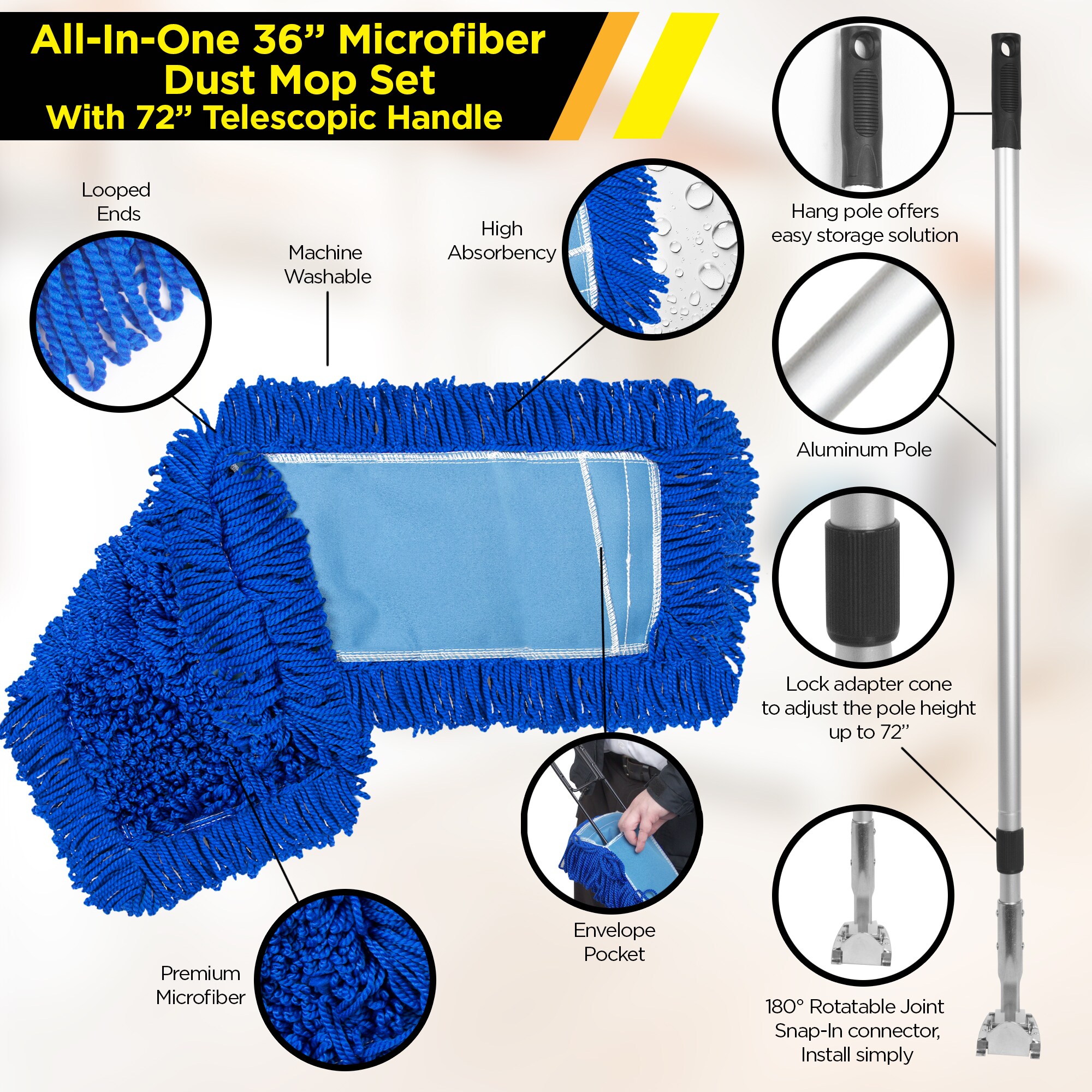 Gritt Commercial 174-36-T-4PKGRI Dust-Mops - View #7